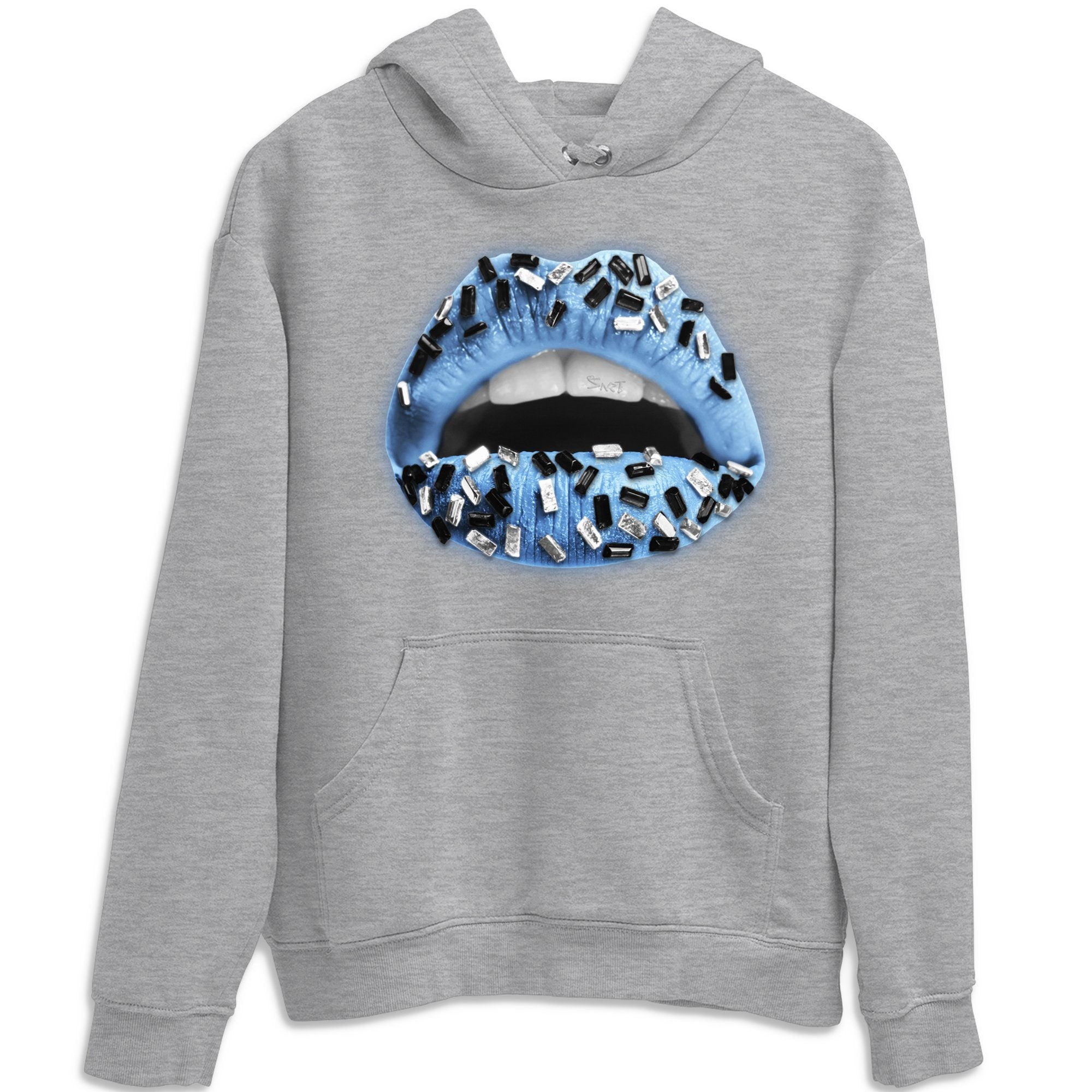 Lips Jewel Unisex Tops - Air Jordan 1 University Blue