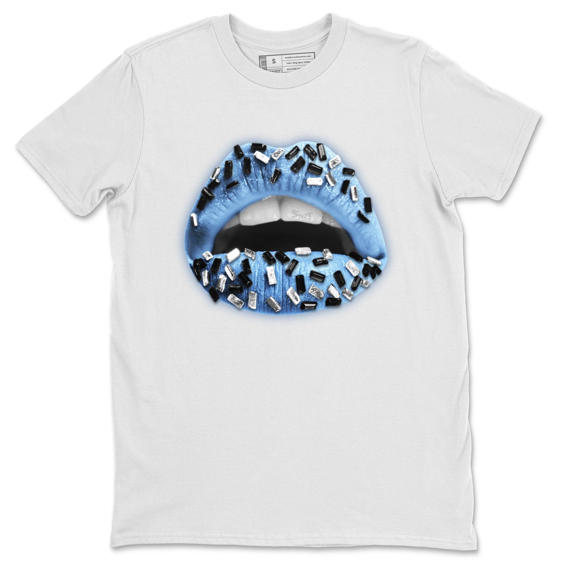 Lips Jewel Unisex Tops - Air Jordan 1 University Blue