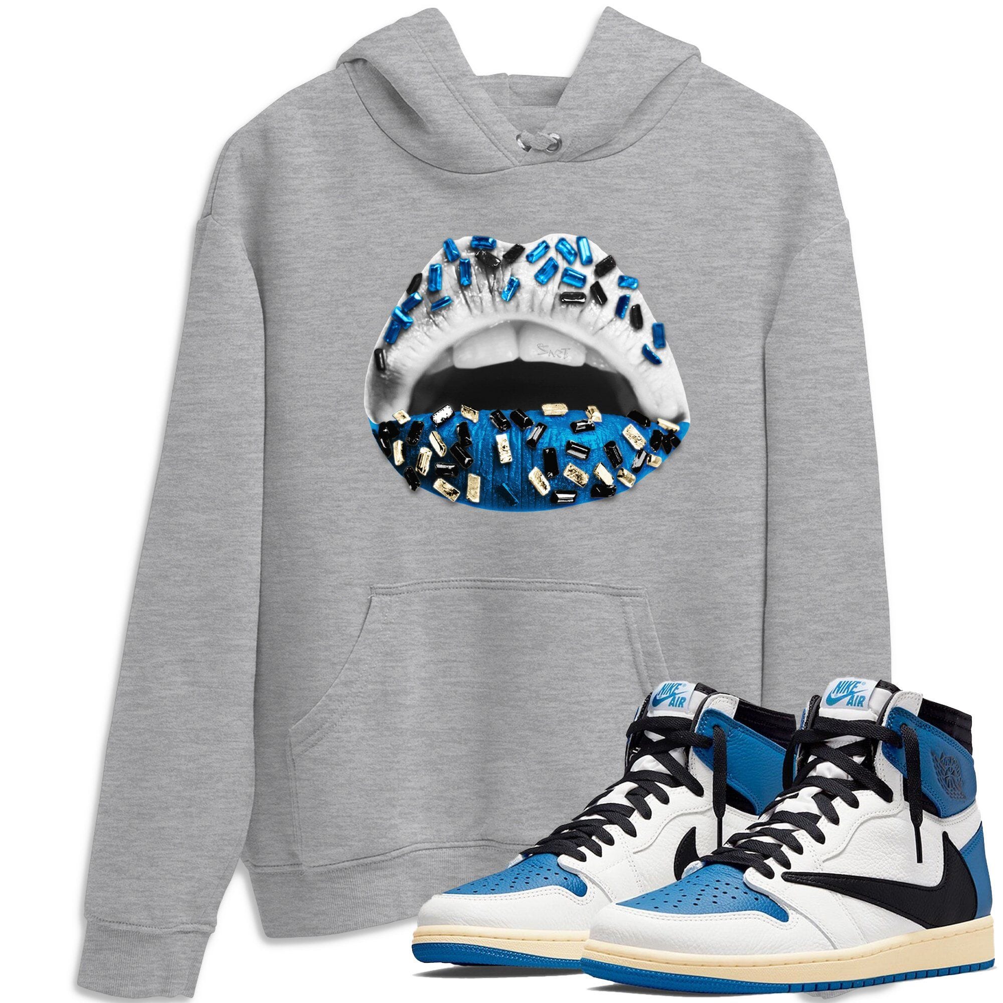 Lips Jewel Unisex Tops - Air Jordan 1 Travis Scott Fragment