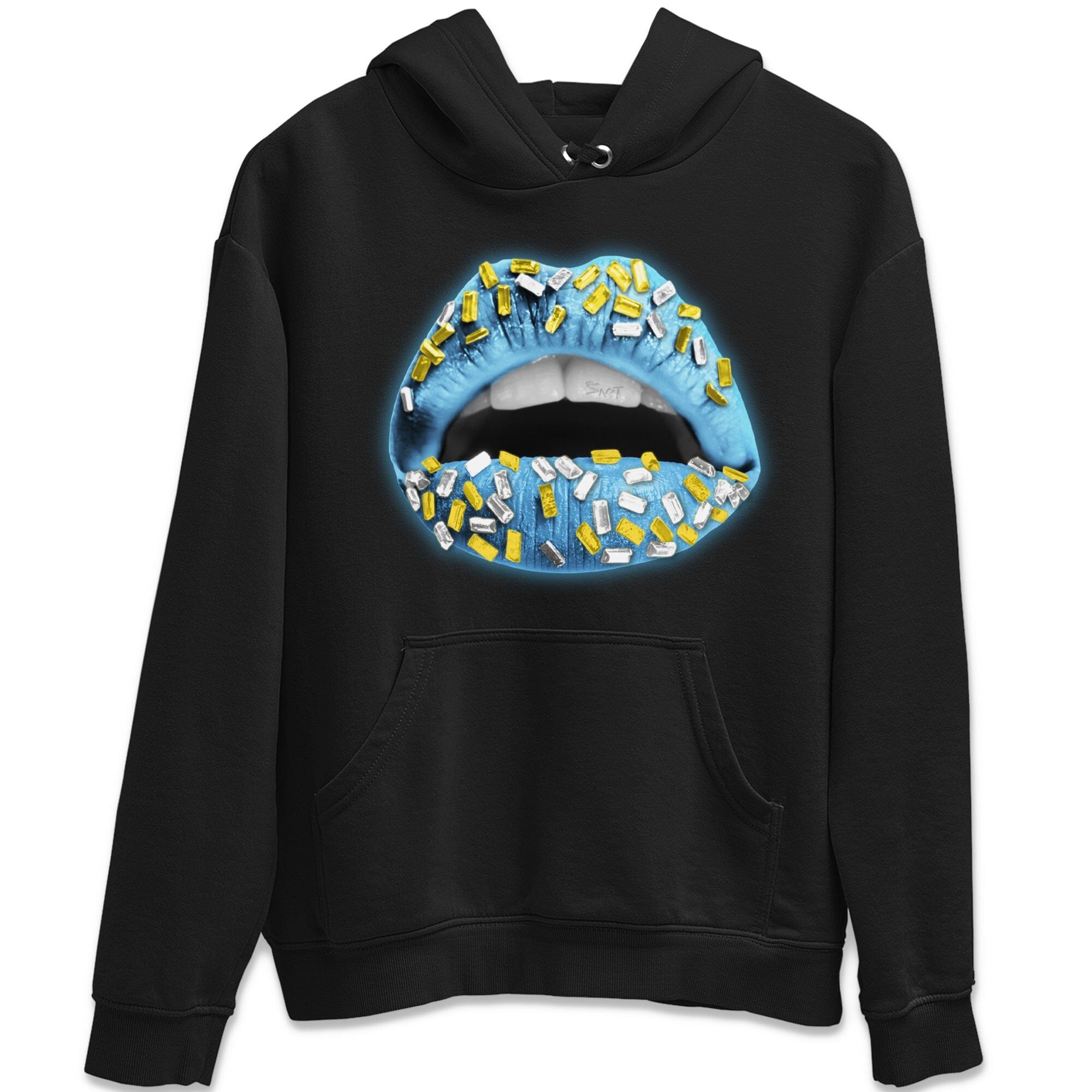 Lips Jewel Unisex Tops - Dunk Blue Chill