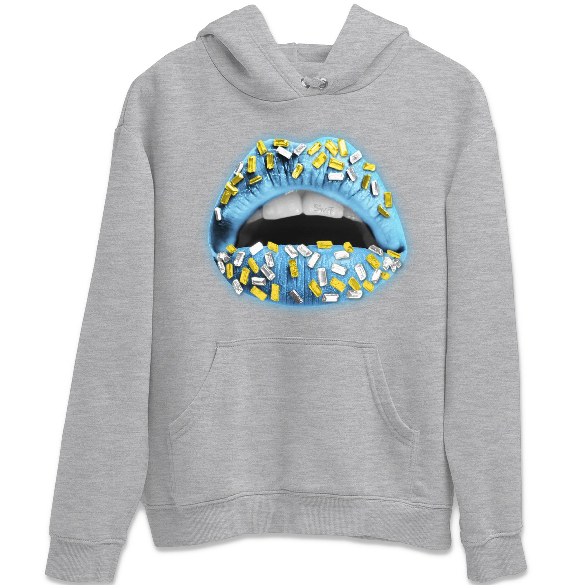 Lips Jewel Unisex Tops - Dunk Blue Chill