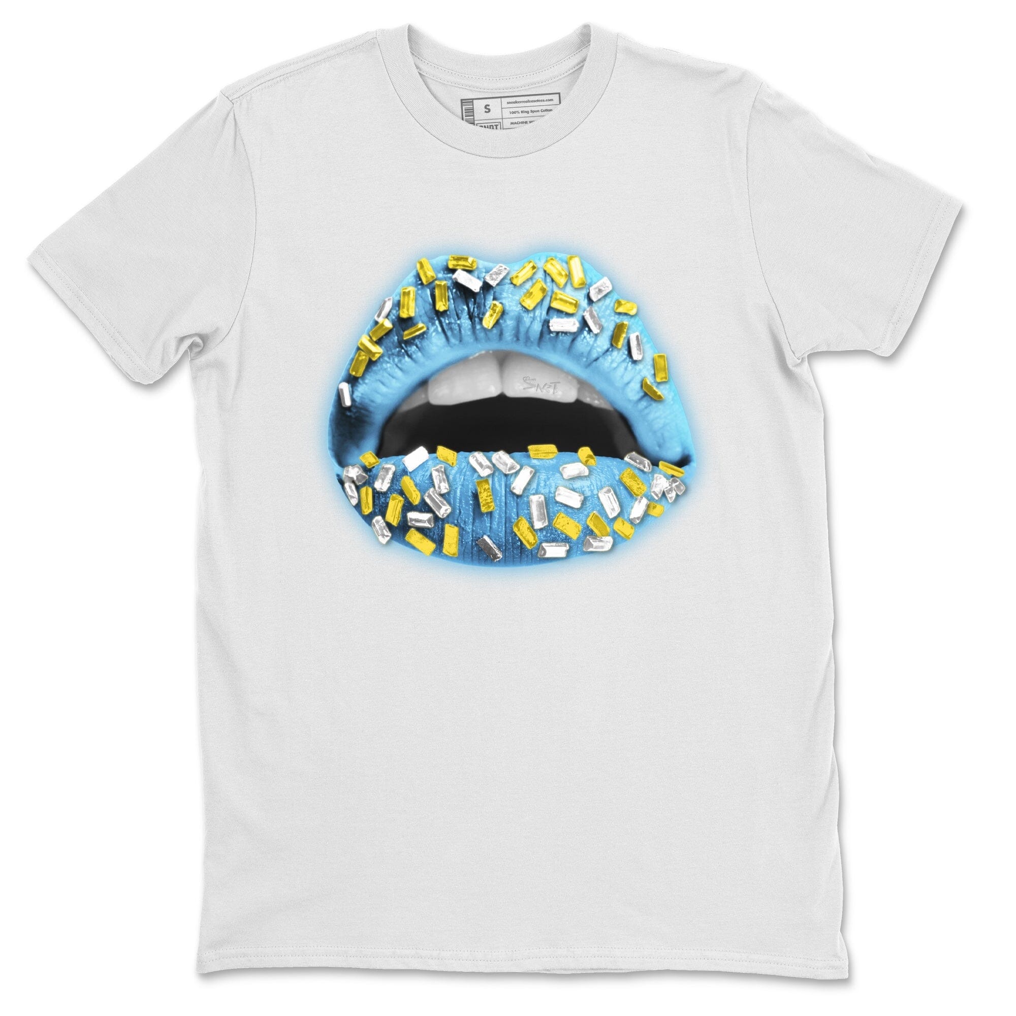 Lips Jewel Unisex Tops - Dunk Blue Chill