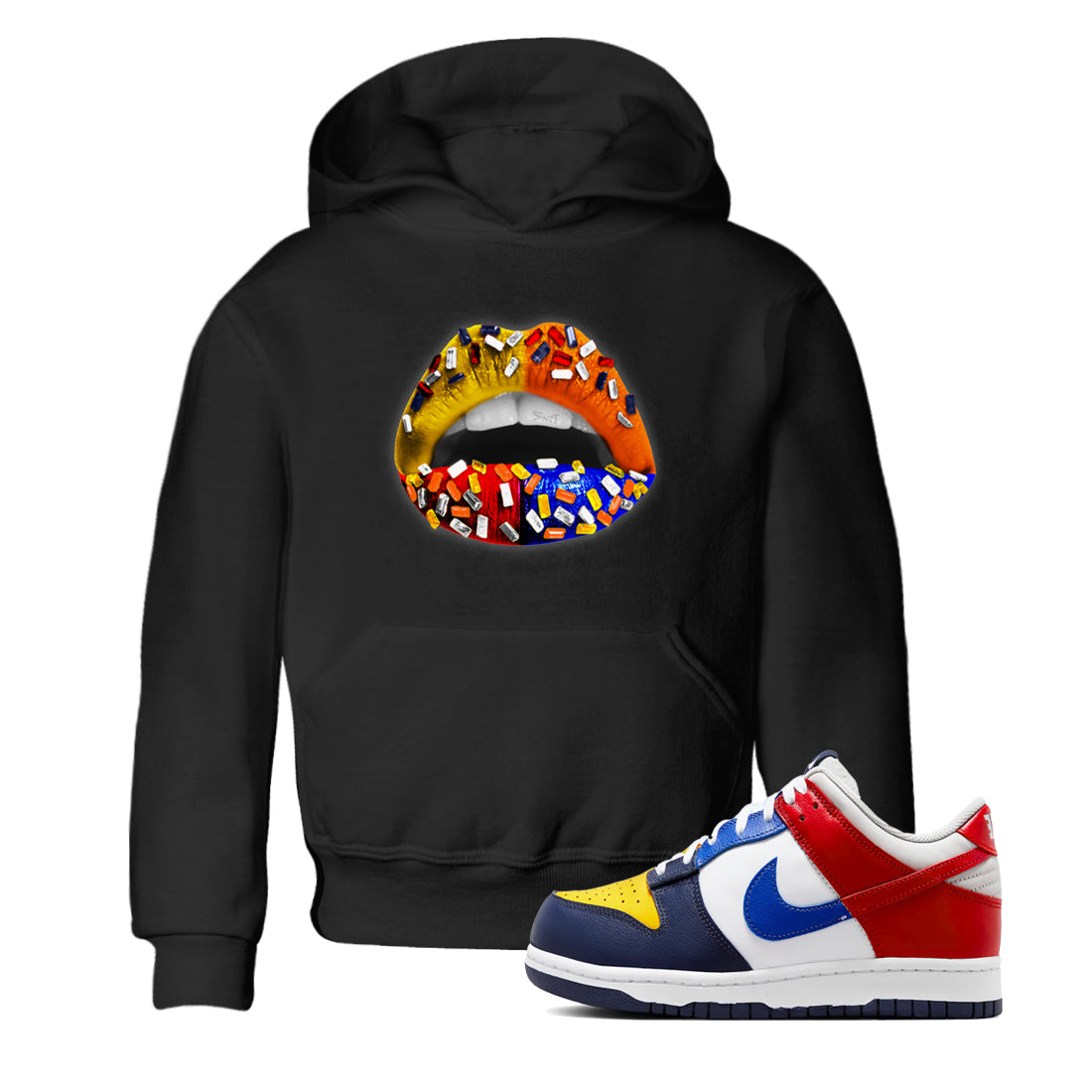 Lips Jewel snkmatch Tees Kids - Dunk What The