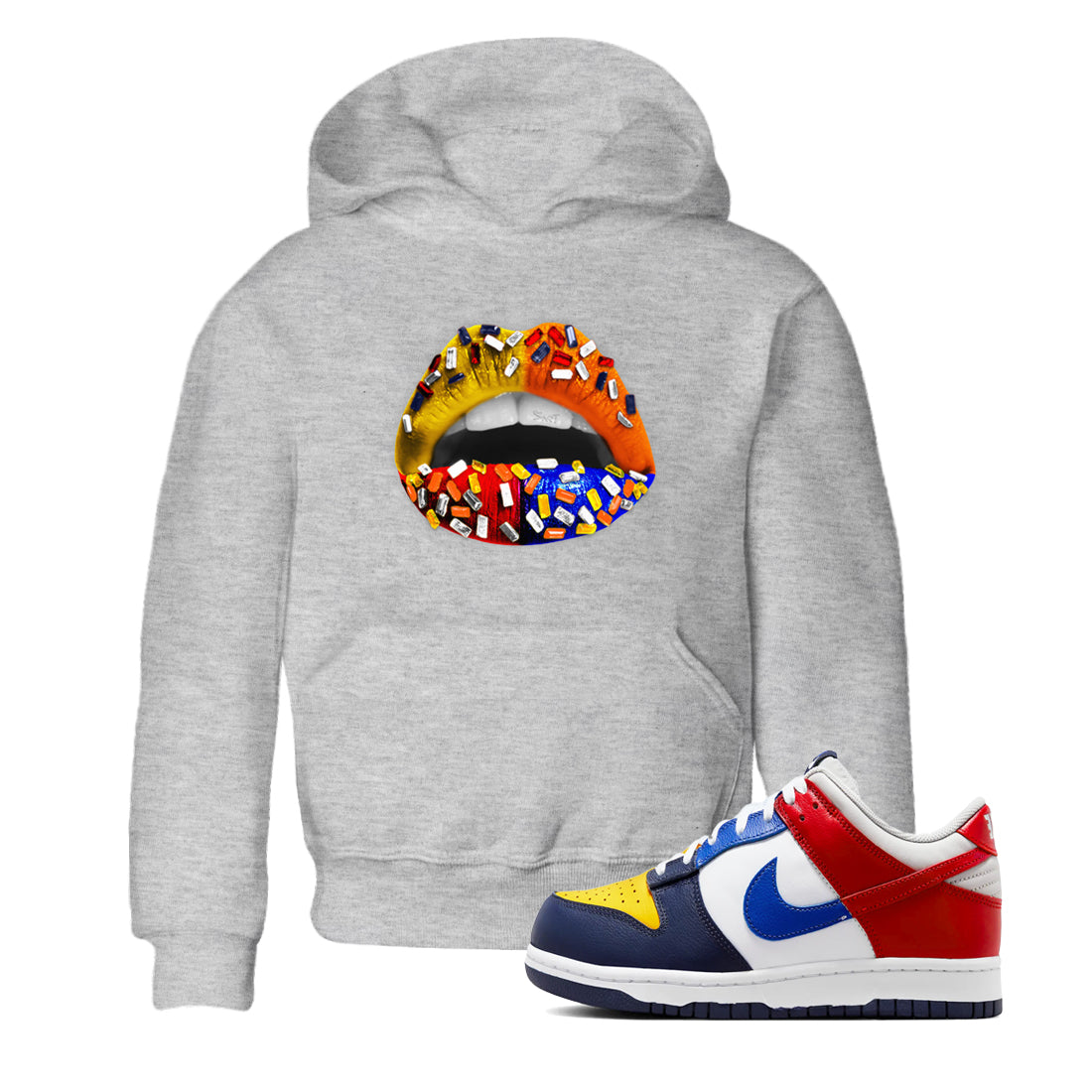 Lips Jewel snkmatch Tees Kids - Dunk What The
