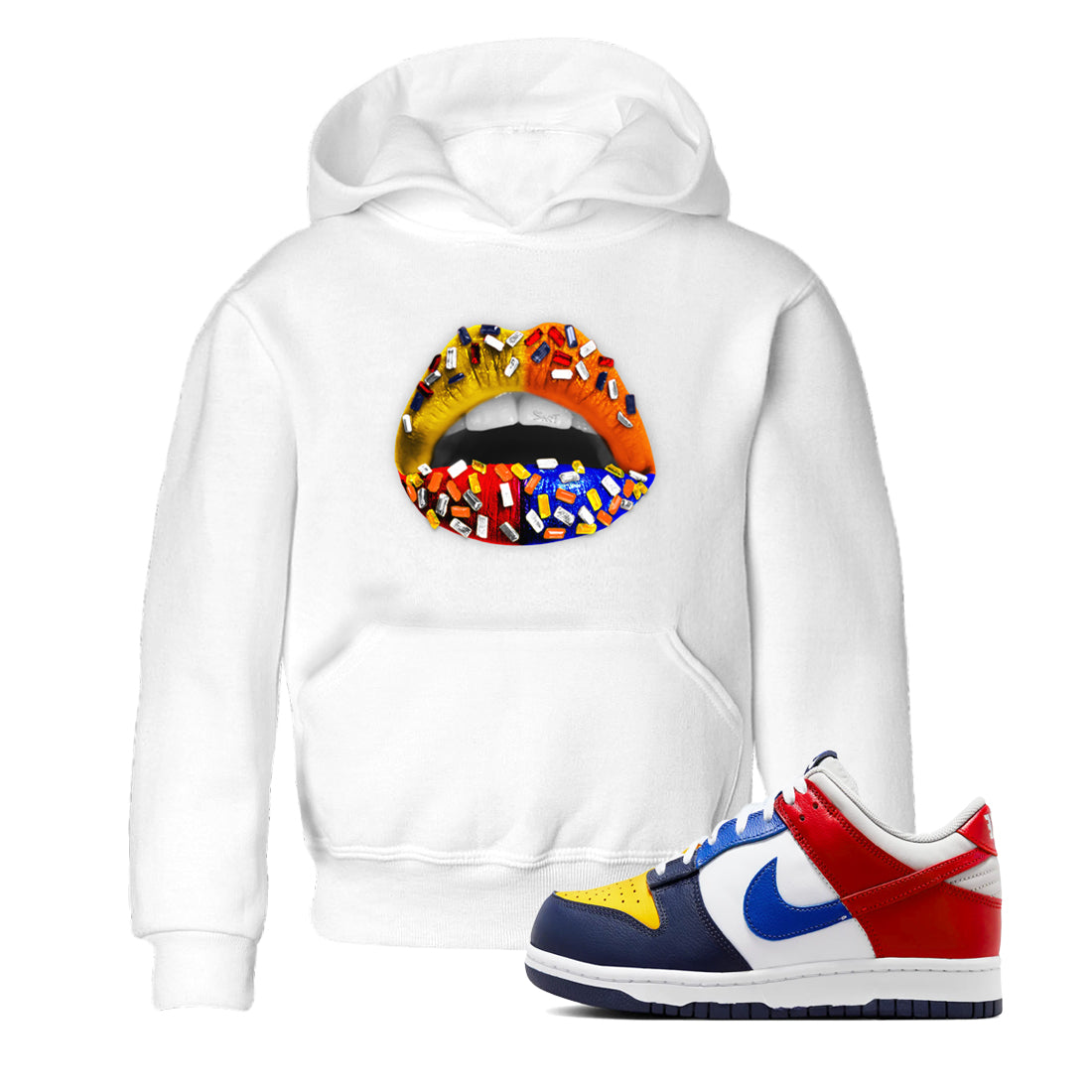 Lips Jewel snkmatch Tees Kids - Dunk What The