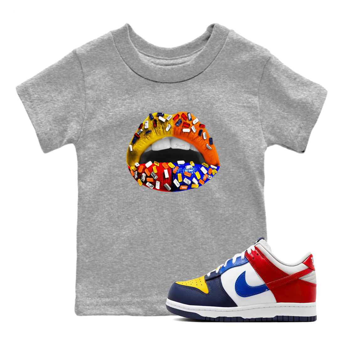 Lips Jewel snkmatch Tees Kids - Dunk What The