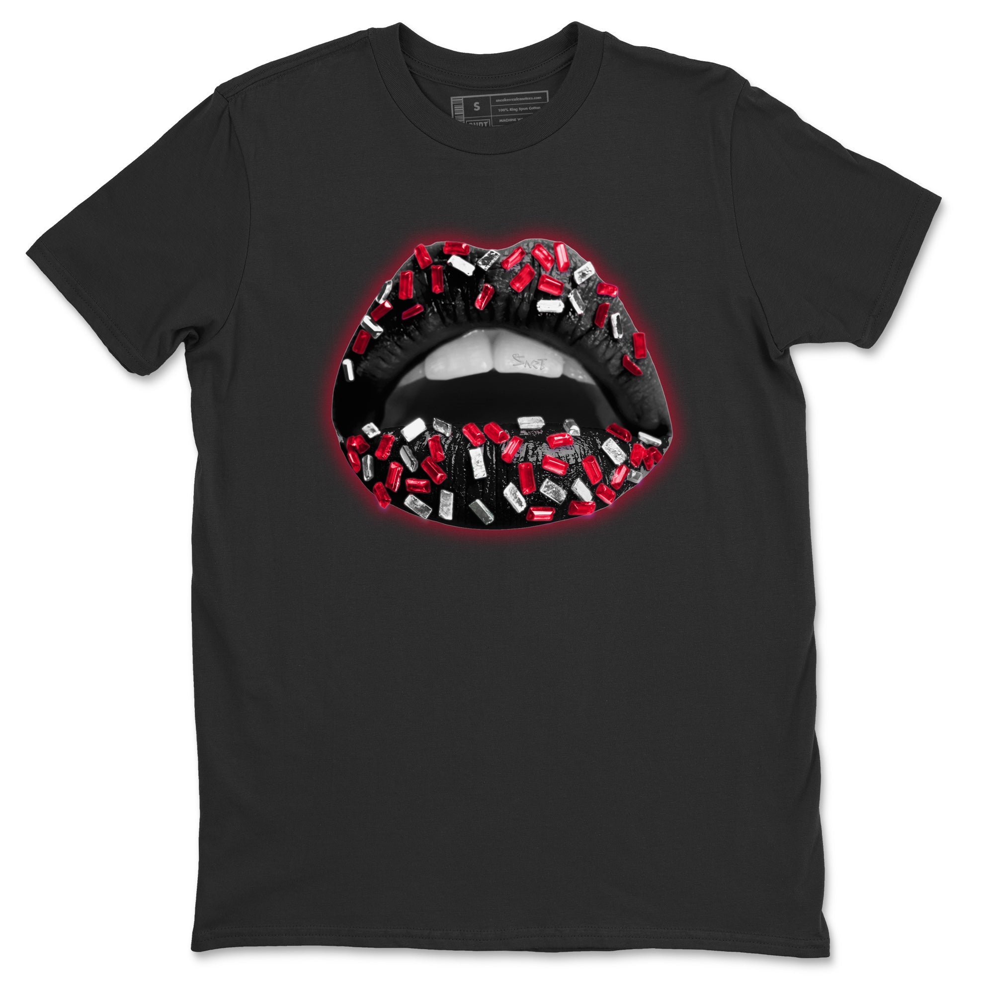 Lips Jewel Unisex Tops - Air Jordan 1 Bred Patent