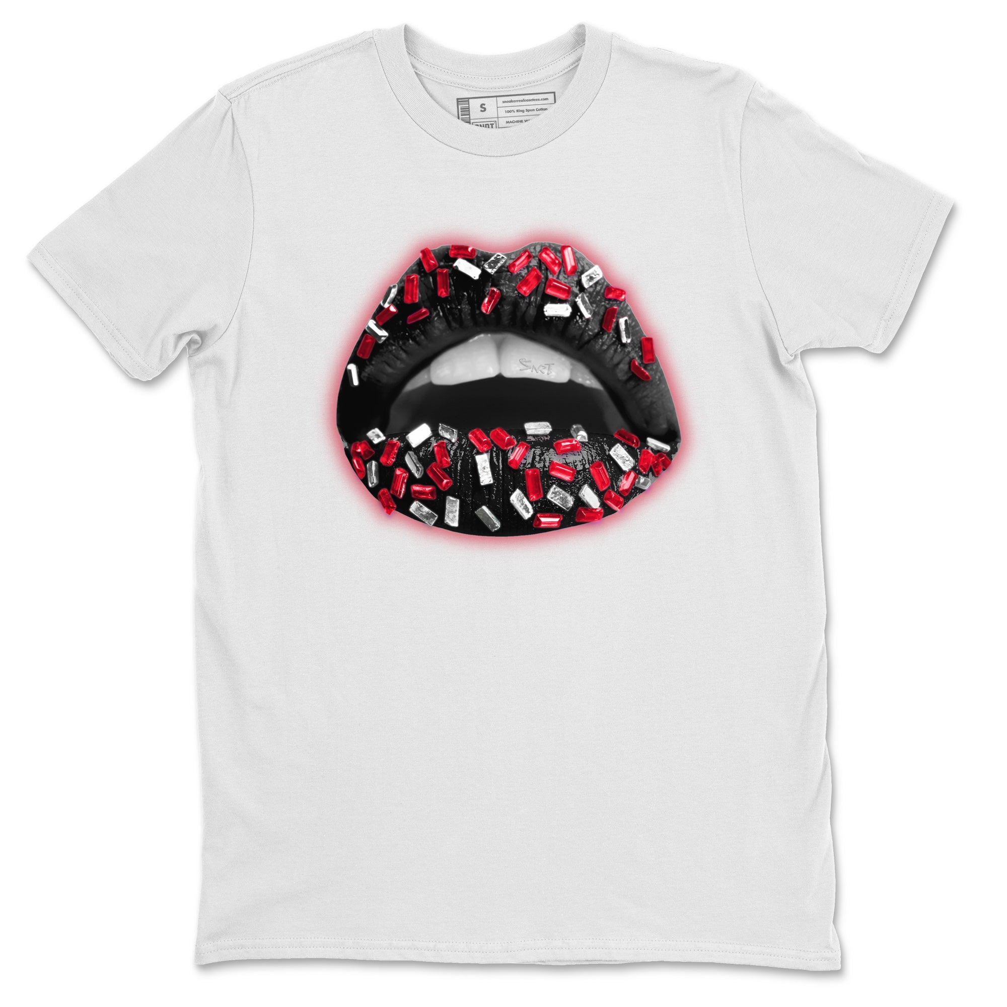 Lips Jewel Unisex Tops - Air Jordan 1 Bred Patent