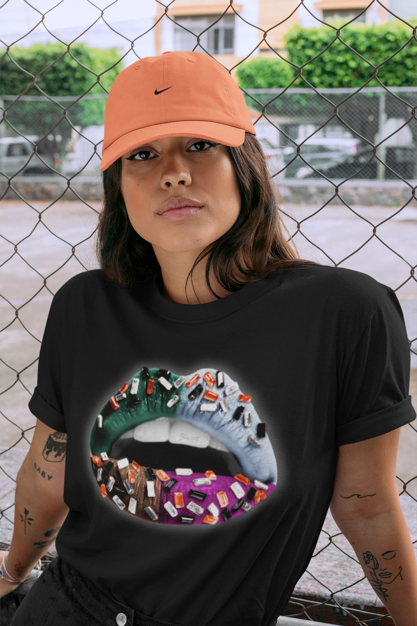 Lips Jewel Unisex Tops - Air Jordan 1 Hand Crafted