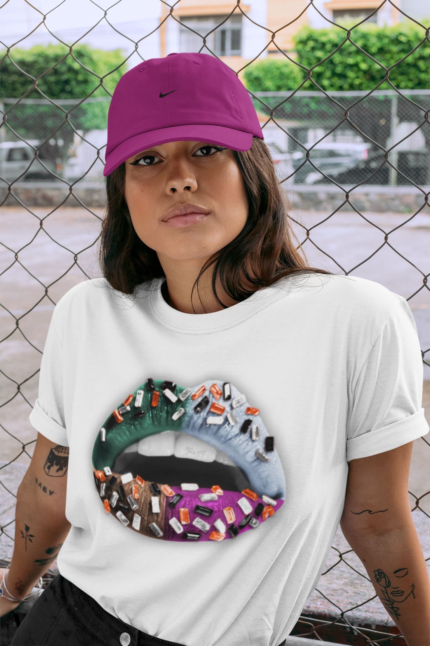 Lips Jewel Unisex Tops - Air Jordan 1 Hand Crafted