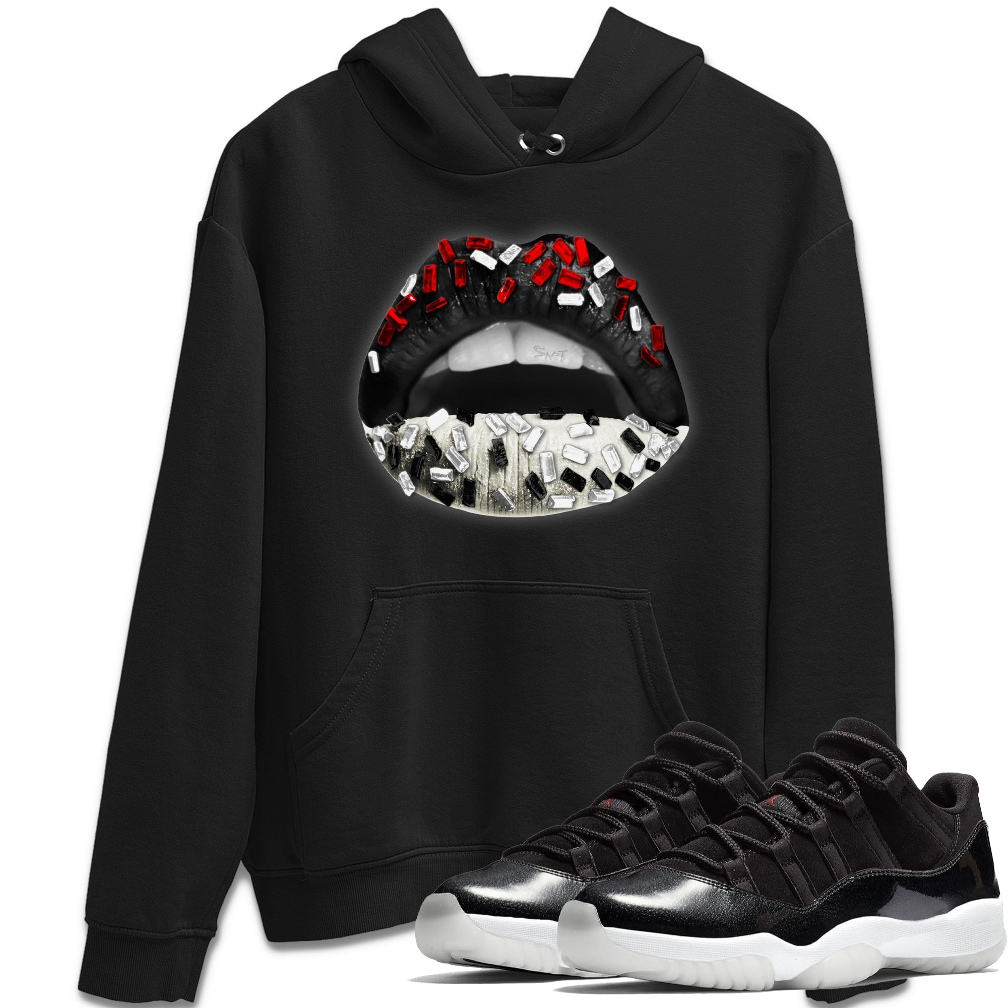 Lips Jewel Unisex Tops - Air Jordan 11 72-10