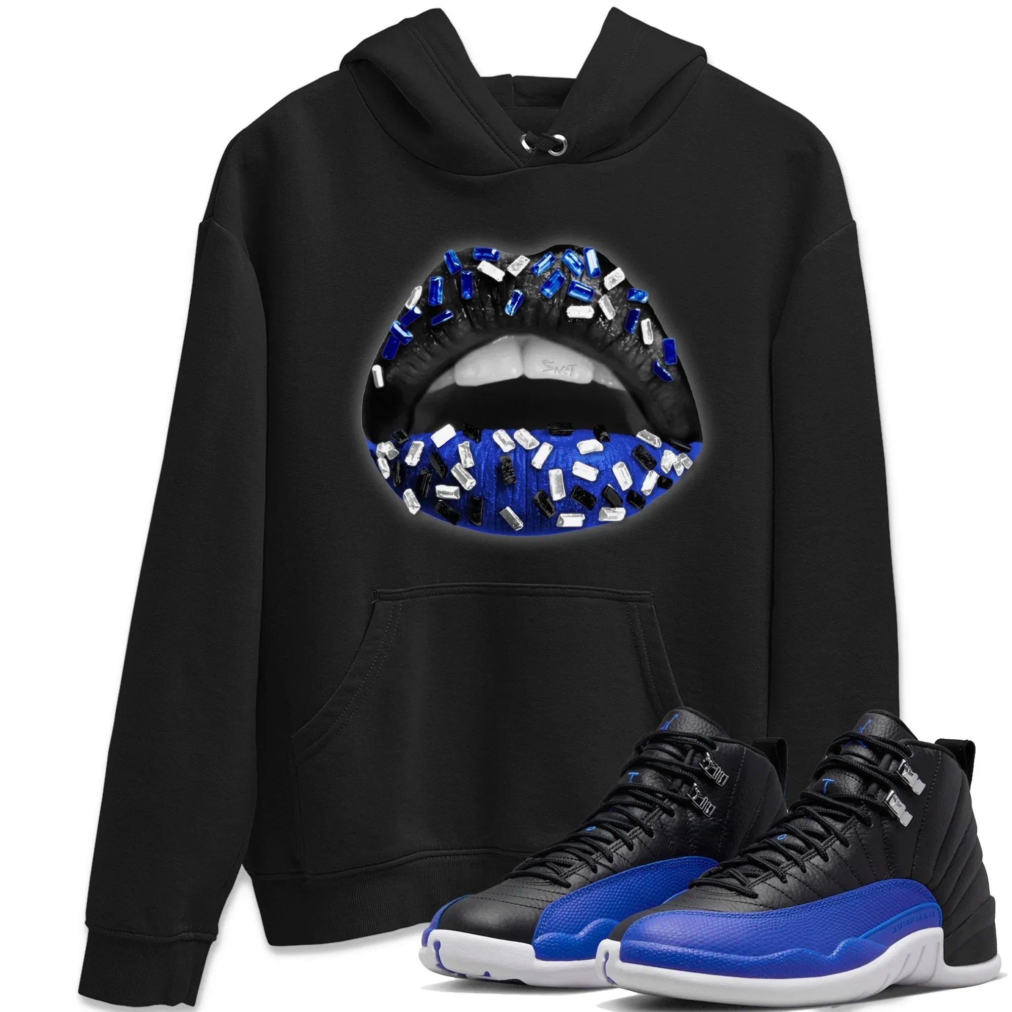 Lips Jewel Unisex Tops - Air Jordan 12 Hyper Royal