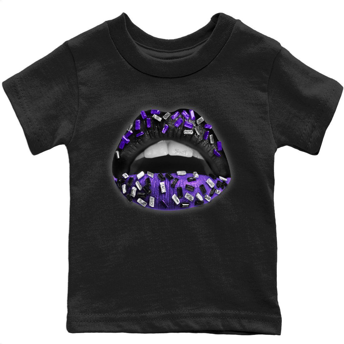 Lips Jewel Kids Tops - Air Jordan 13 Court Purple