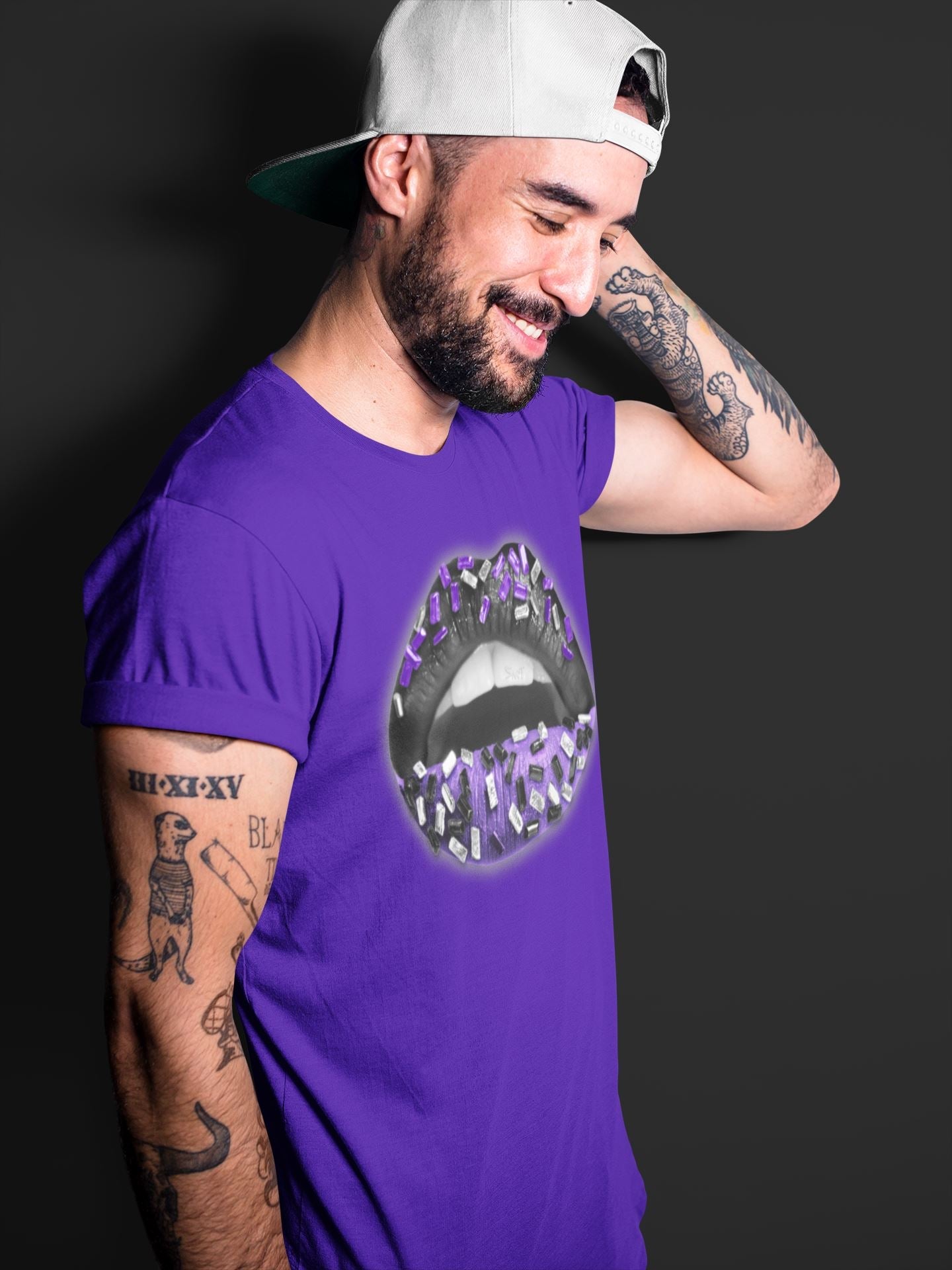Lips Jewel Unisex Tops - Air Jordan 13 Court Purple