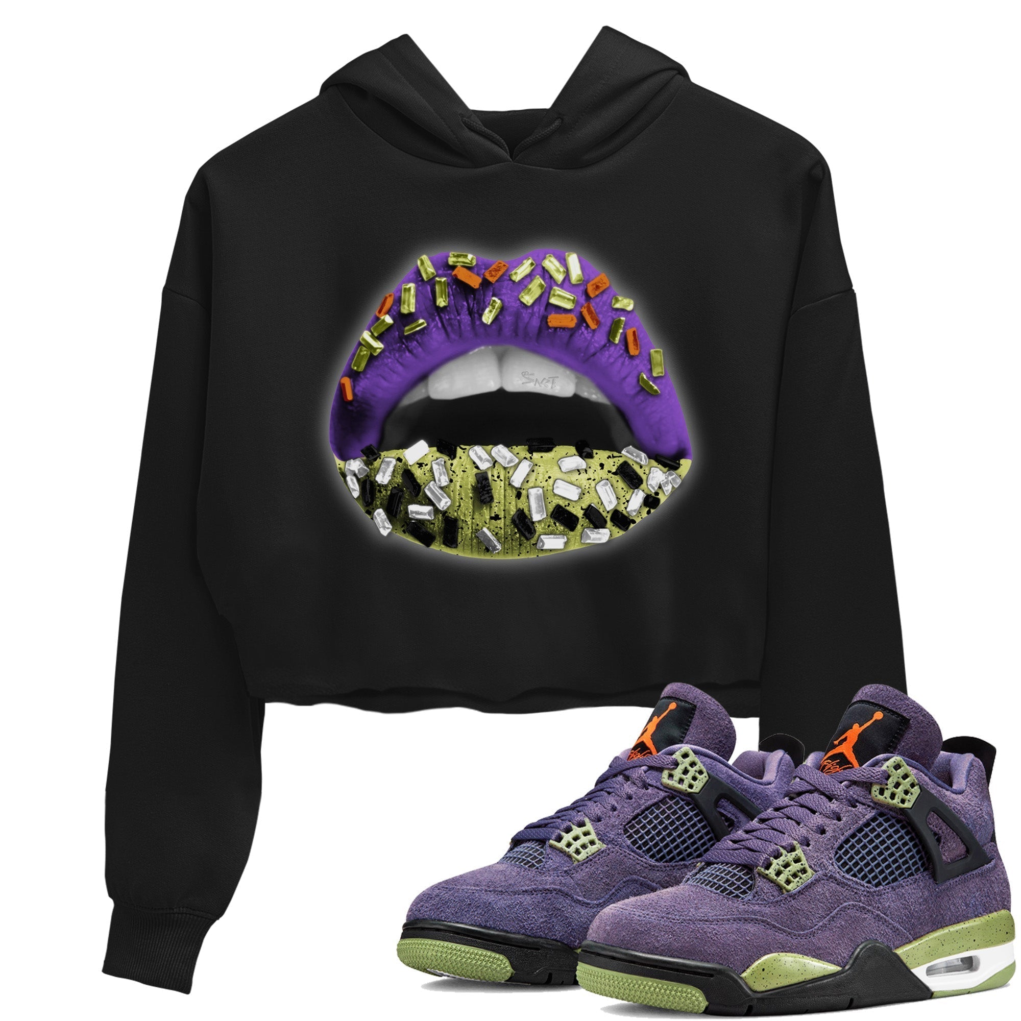 Lips Jewel Women's Tops - Air Jordan 4 Canyon Purple
