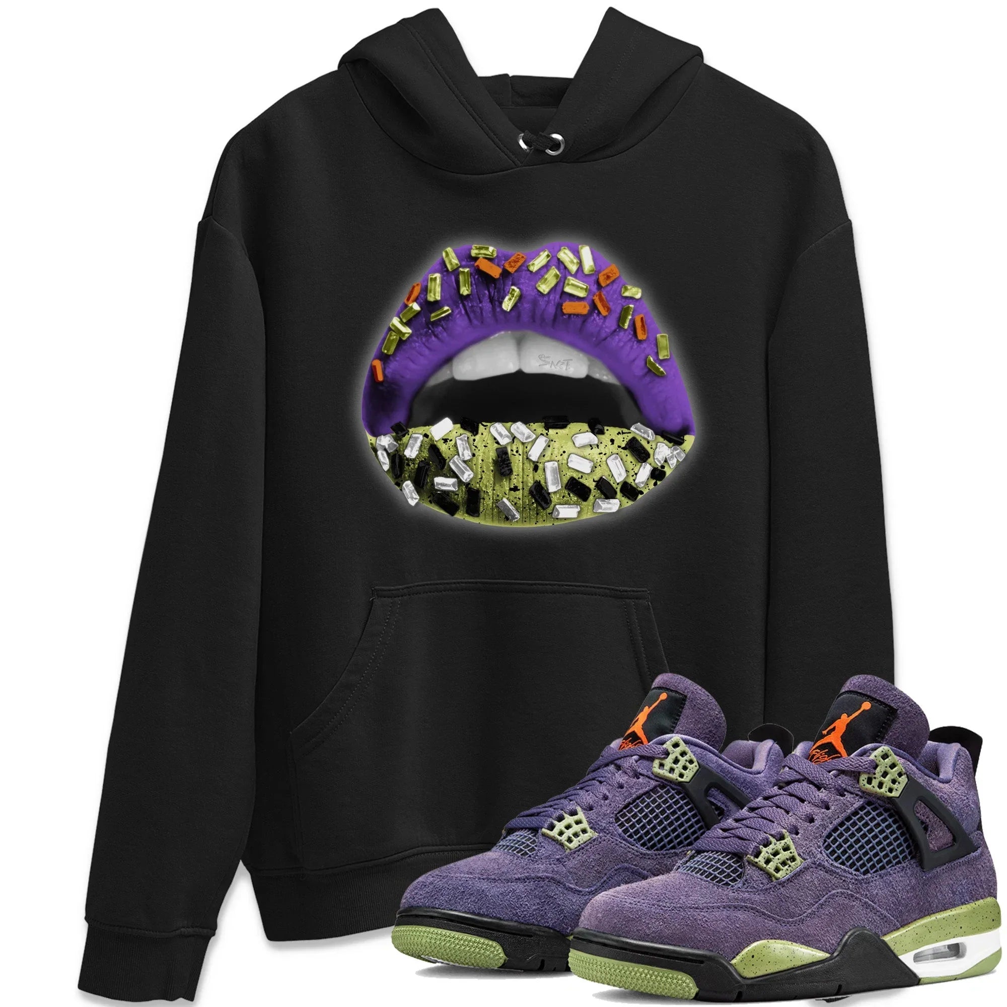 Lips Jewel Unisex Tops - Air Jordan 4 Canyon Purple