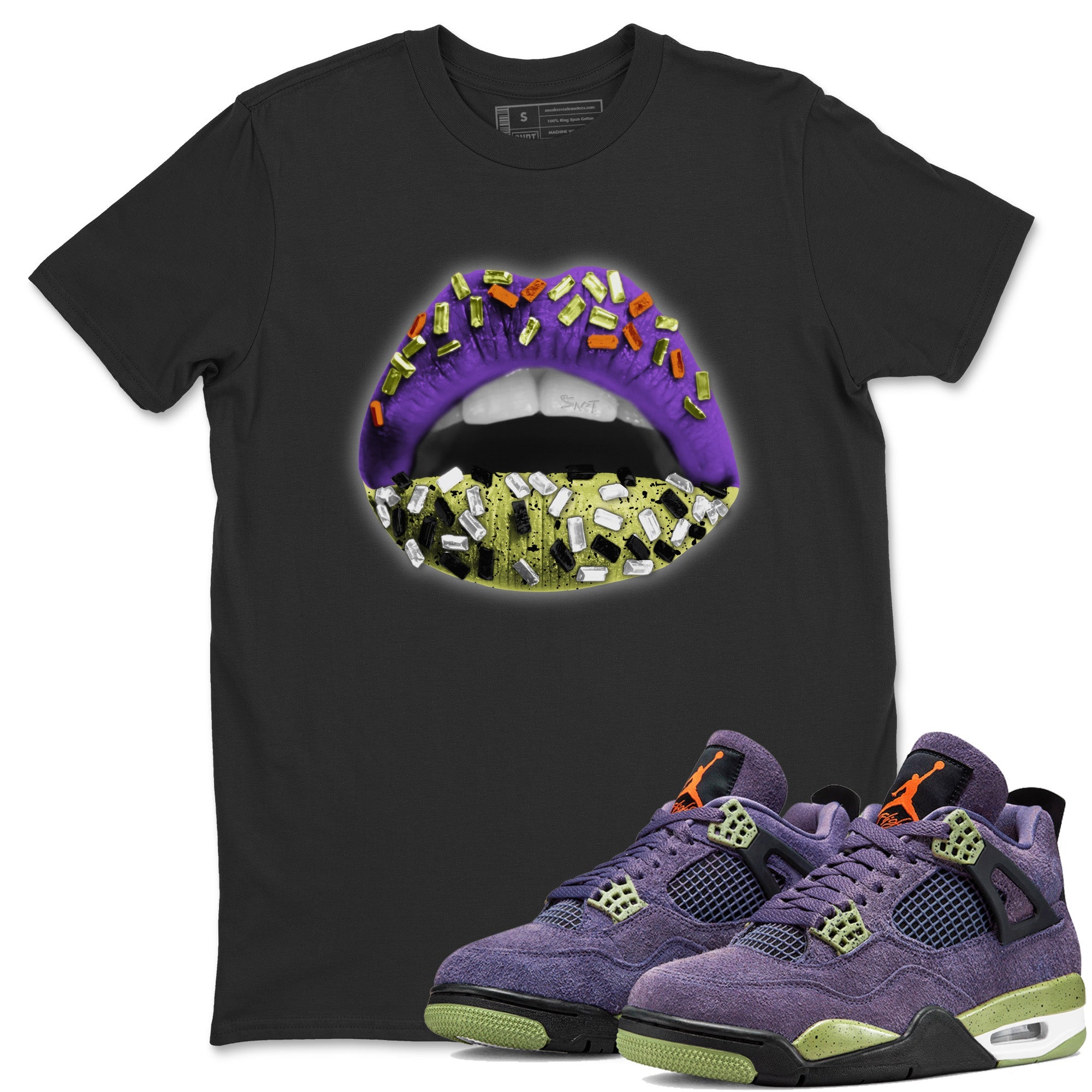 Lips Jewel Unisex Tops - Air Jordan 4 Canyon Purple