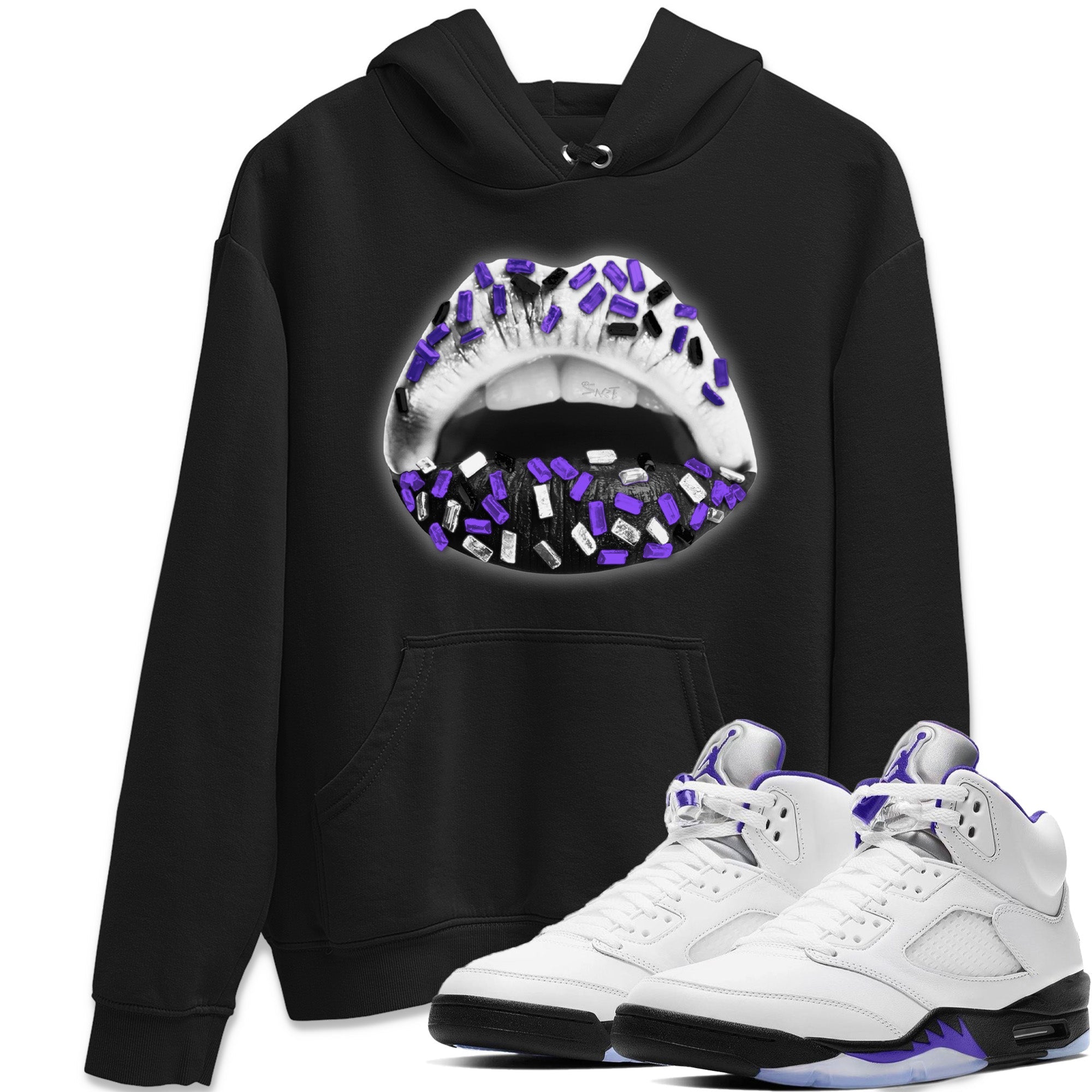 Lips Jewel Unisex Tops - Air Jordan 5 Concord