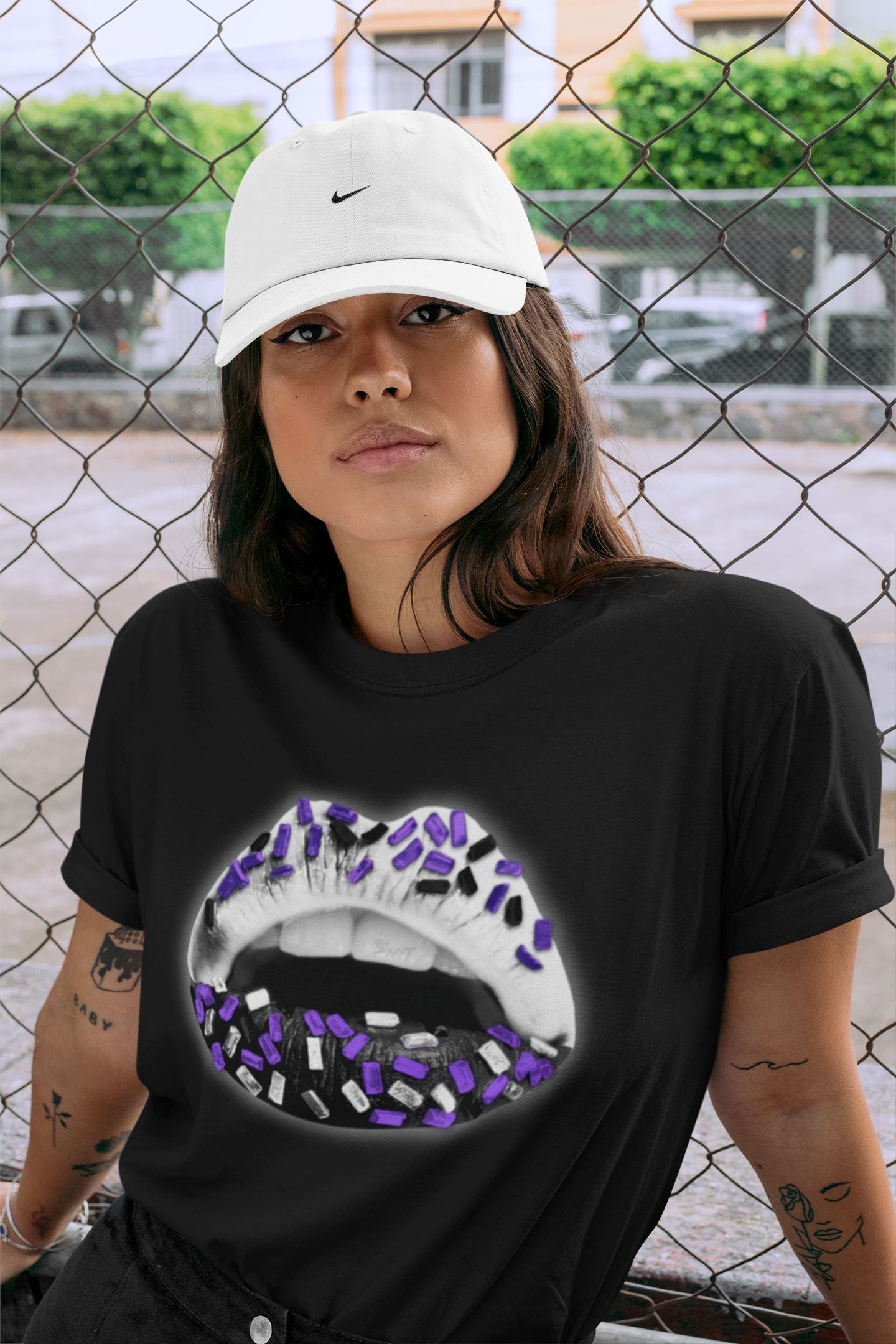 Lips Jewel Unisex Tops - Air Jordan 5 Concord