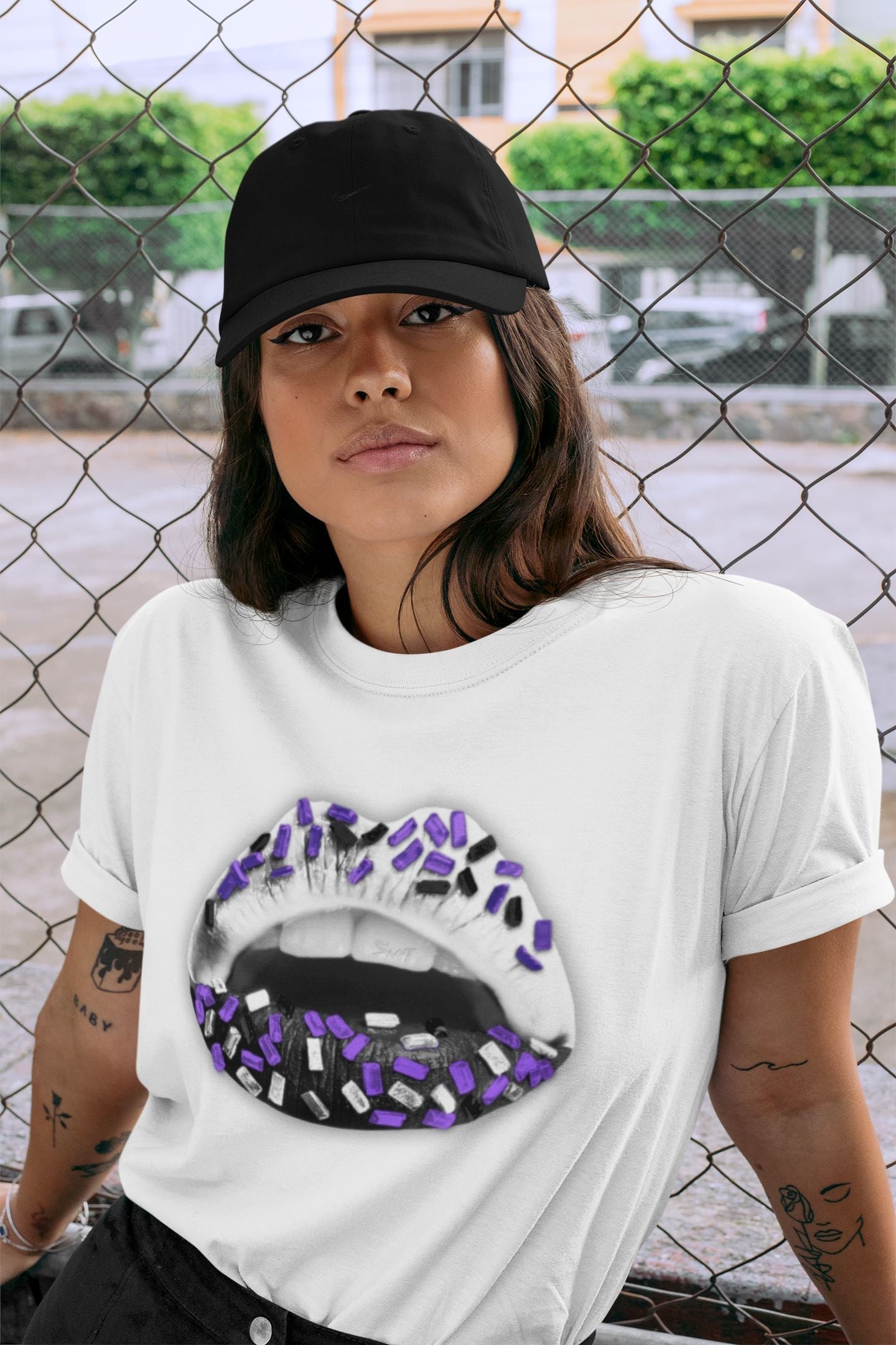 Lips Jewel Unisex Tops - Air Jordan 5 Concord