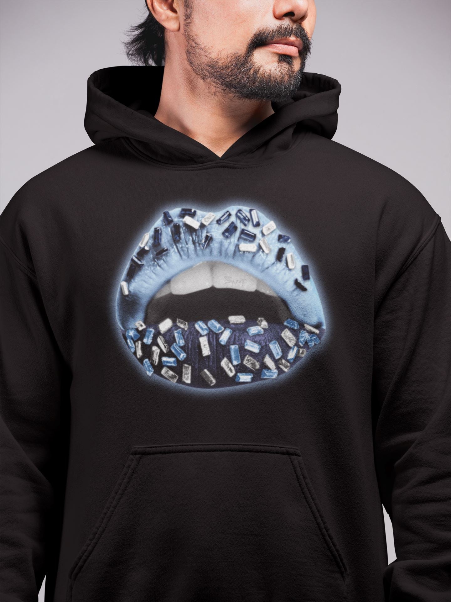 Lips Jewel Unisex Tops - Air Jordan 6 UNC
