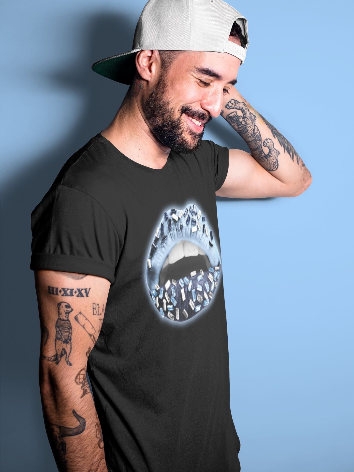Lips Jewel Unisex Tops - Air Jordan 6 UNC