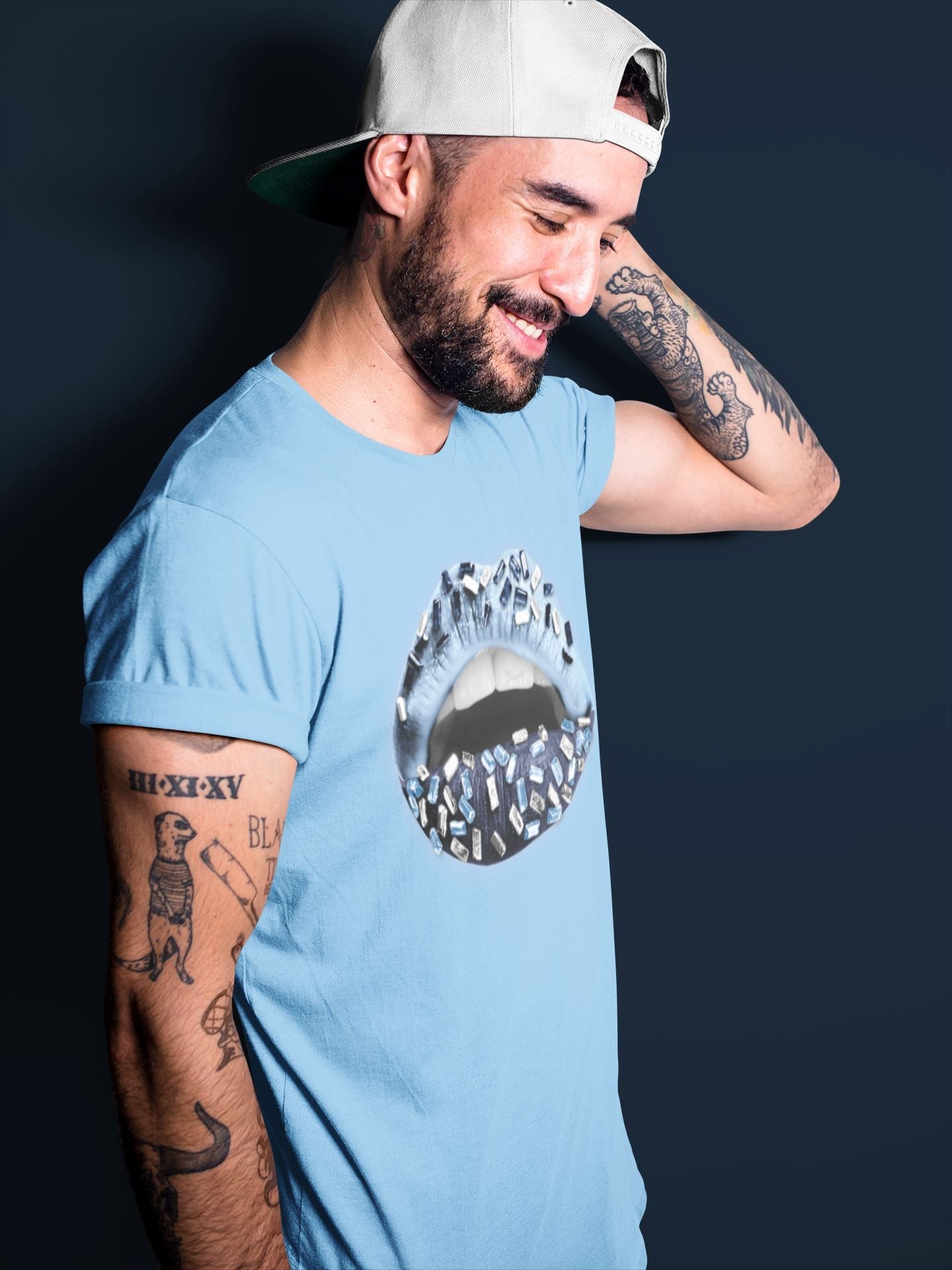 Lips Jewel Unisex Tops - Air Jordan 6 UNC
