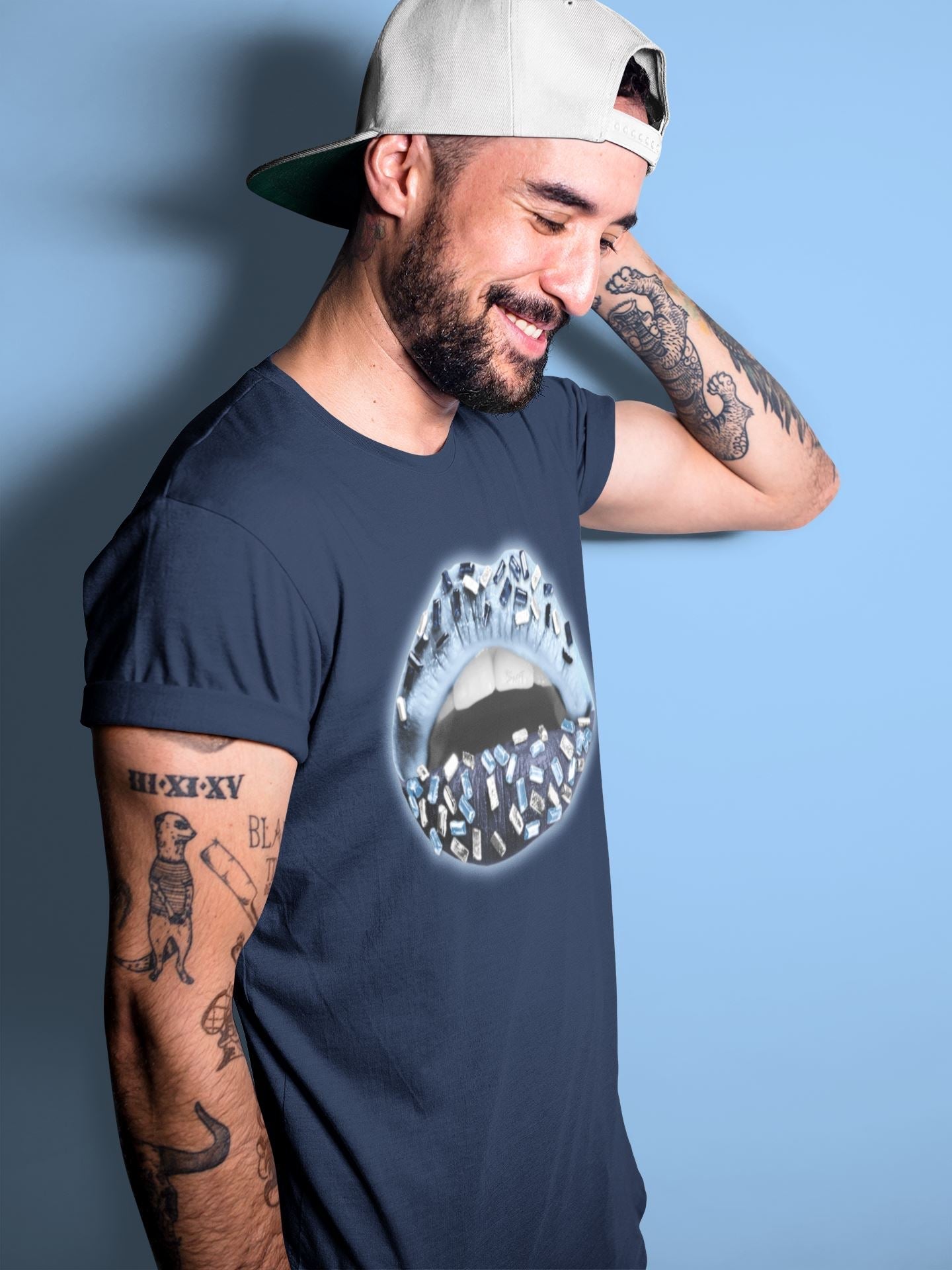 Lips Jewel Unisex Tops - Air Jordan 6 UNC