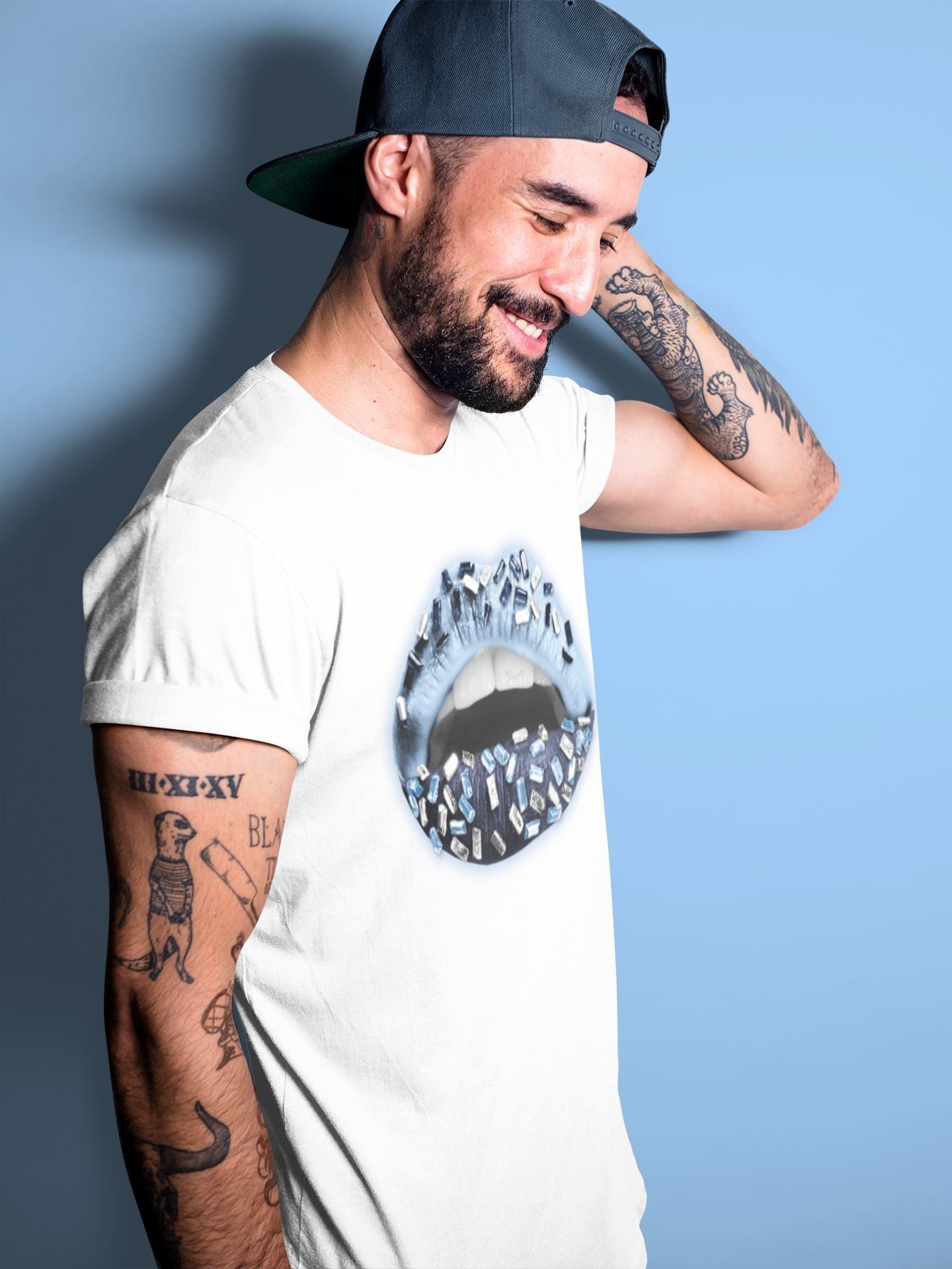 Lips Jewel Unisex Tops - Air Jordan 6 UNC