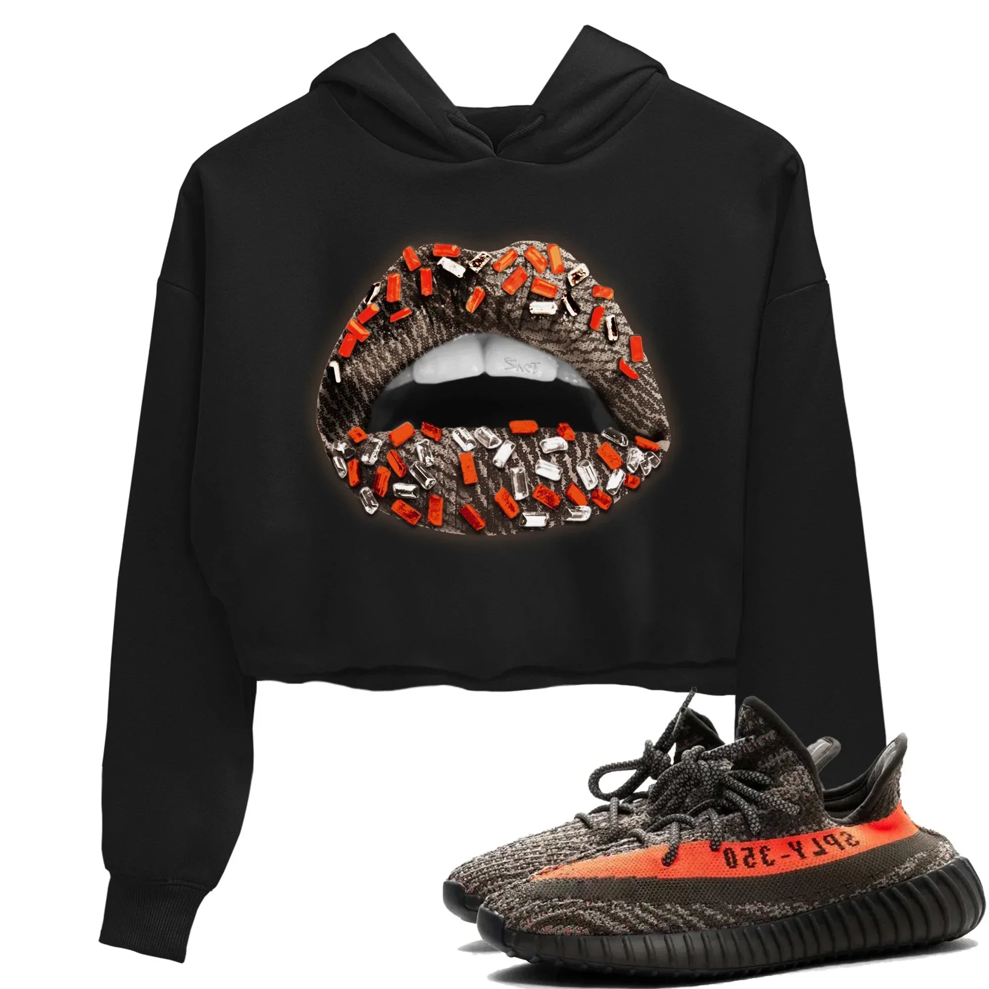 Lips Jewel Women's Tops - Yeezy 350 Carbon Beluga
