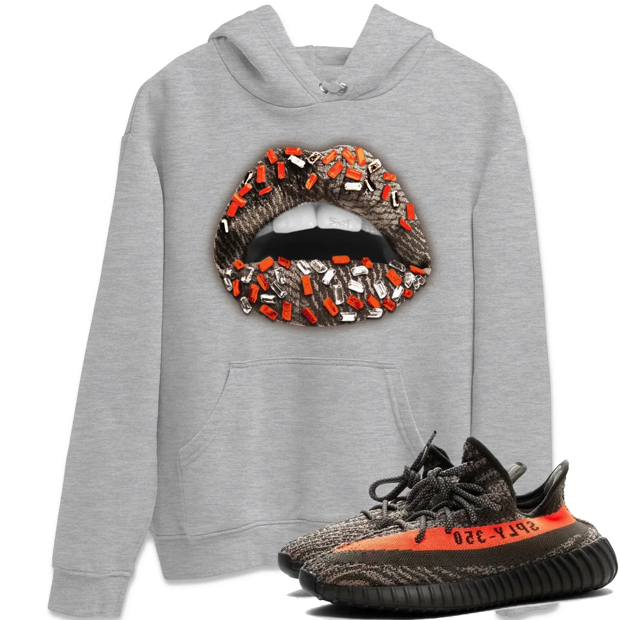 Lips Jewel Unisex Tops - Yeezy 350 Carbon Beluga