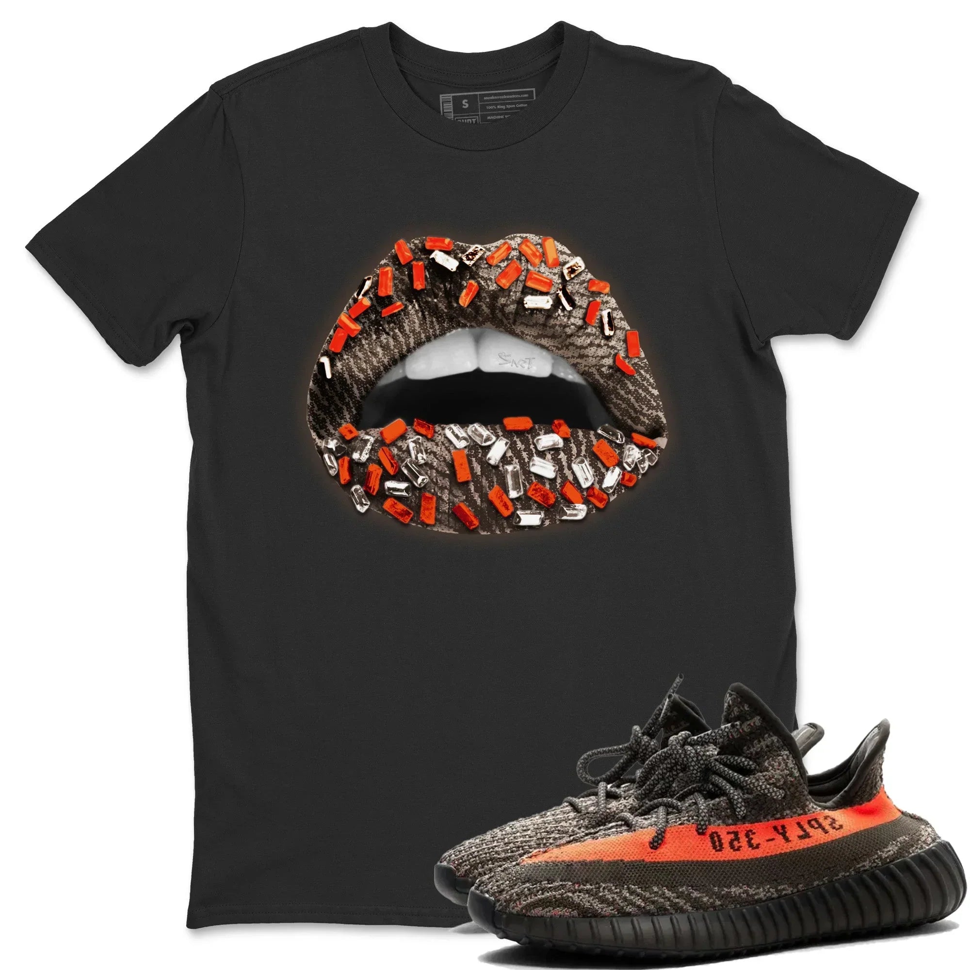 Lips Jewel Unisex Tops - Yeezy 350 Carbon Beluga