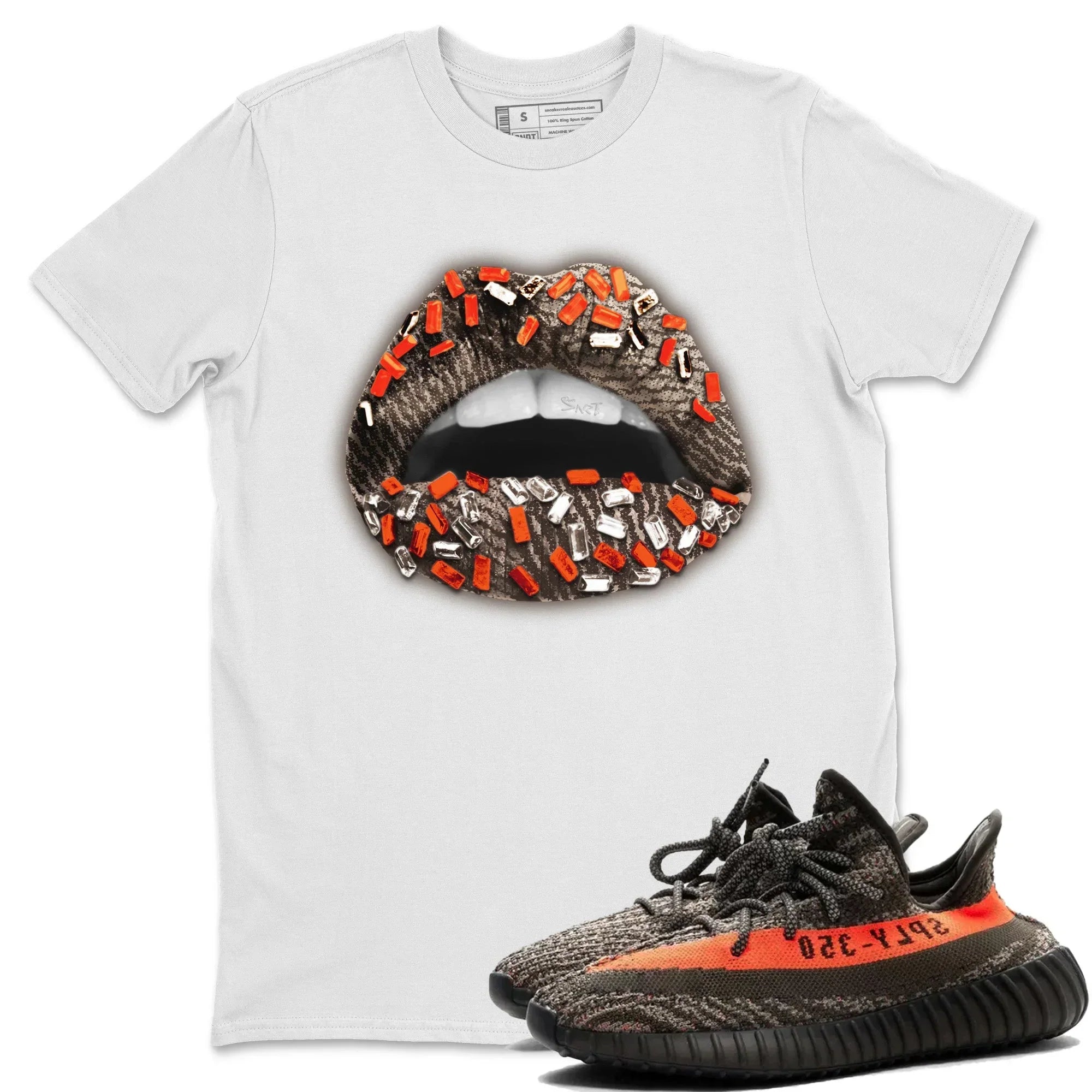 Lips Jewel Unisex Tops - Yeezy 350 Carbon Beluga