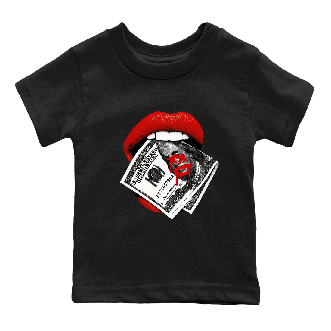 Lips Money snkmatch Tees Kids - Air Jordan 11 Bred