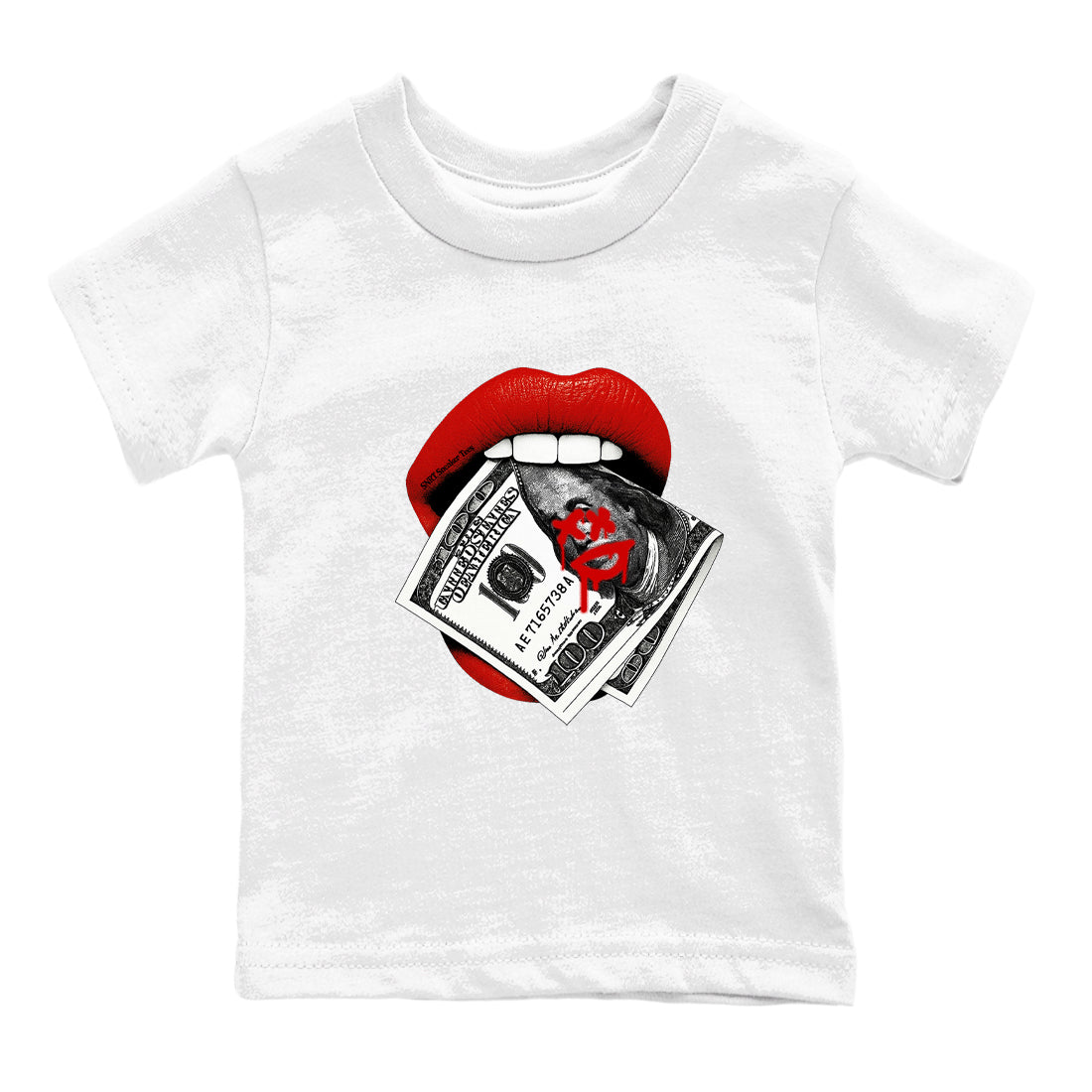 Lips Money snkmatch Tees Kids - Air Jordan 11 Bred