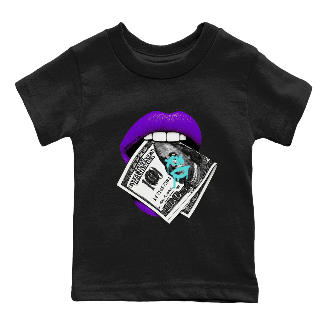 Lips Money snkmatch Tees Kids - Air Jordan 5 Grape