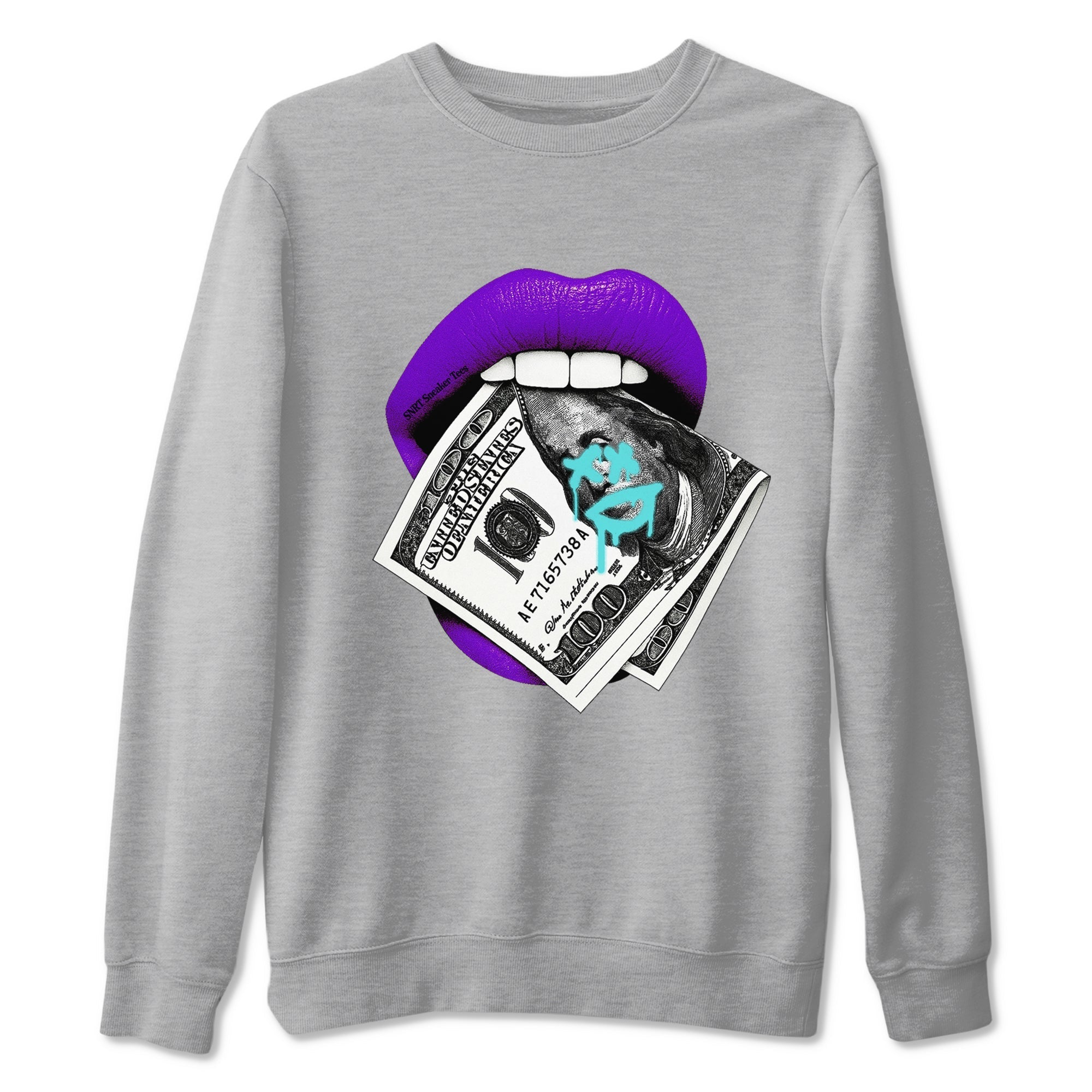 Lips Money snkmatch Tees - Air Jordan 5 Grape