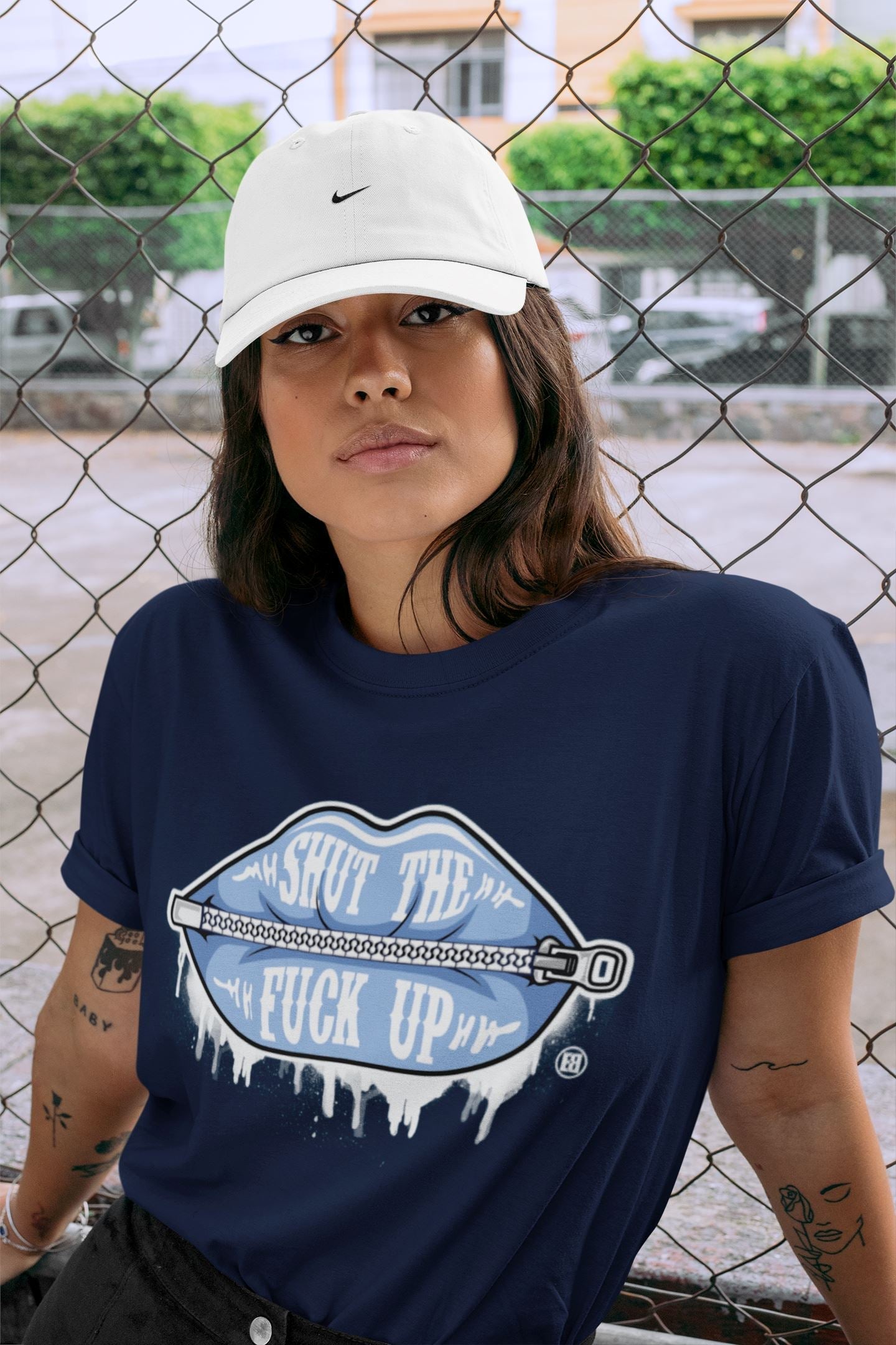 Lips Zipper Unisex Tops - Air Jordan 6 UNC