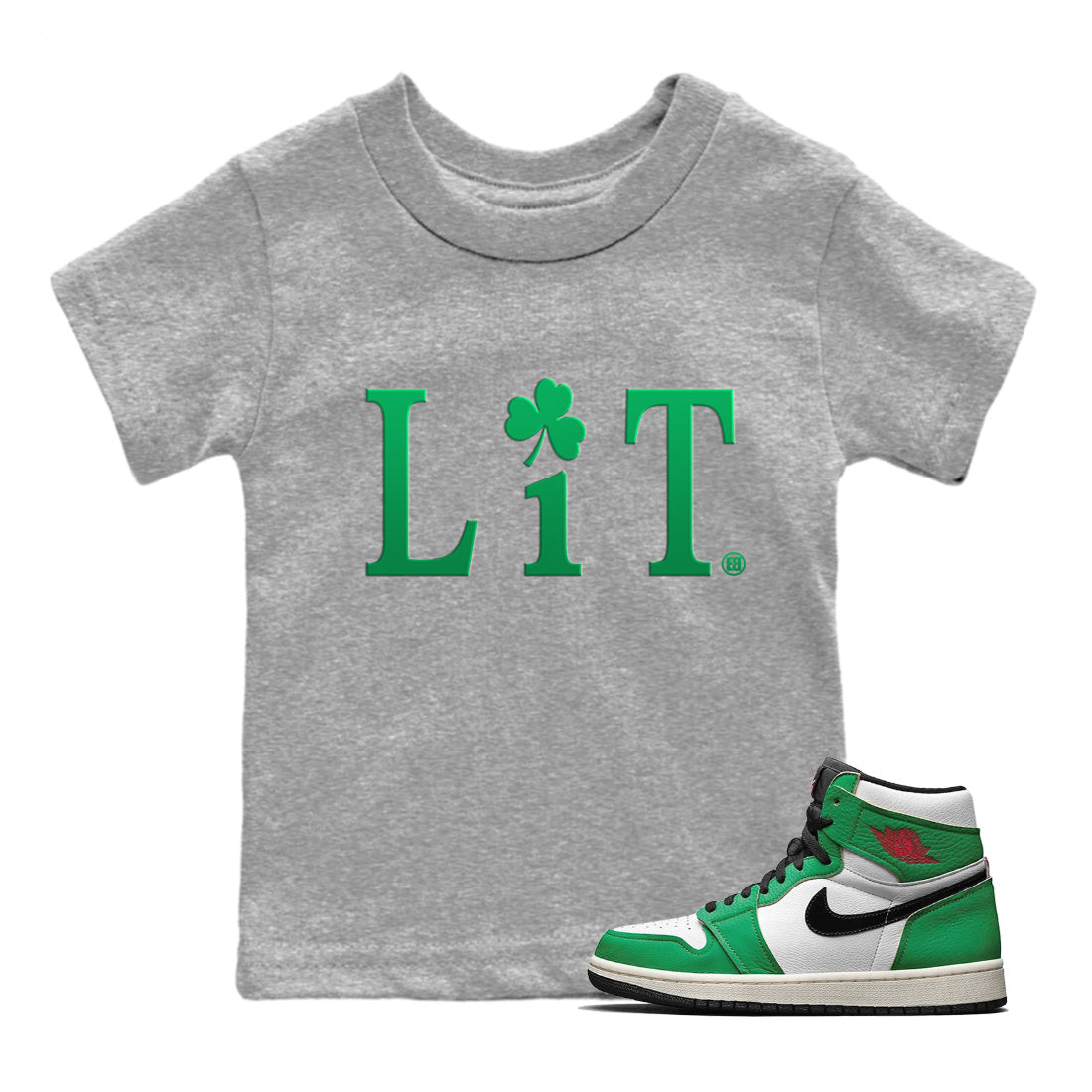 Lit Kids Tops - Air Jordan 1 Lucky Green