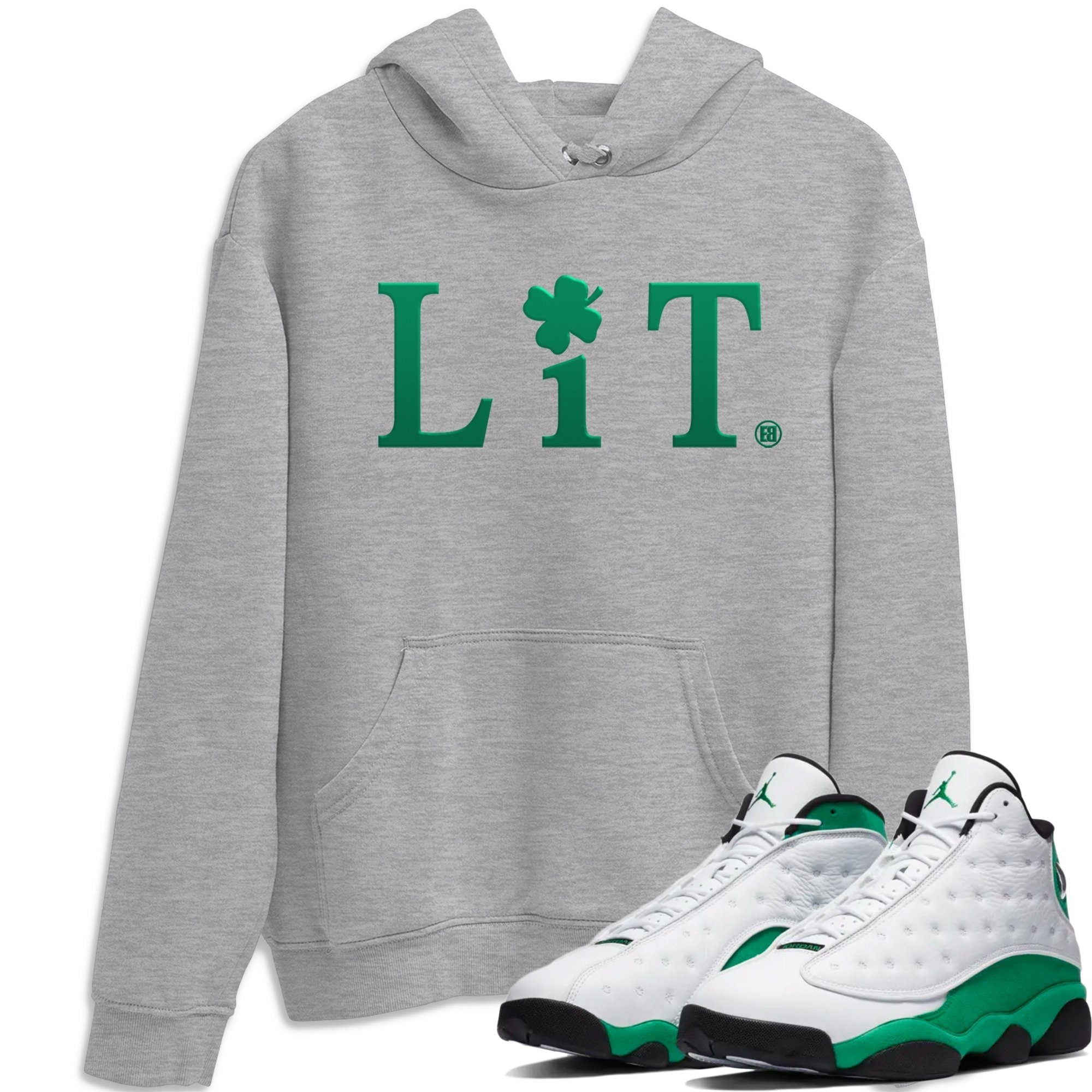Lit Unisex Tops - Air Jordan 13 Lucky Green