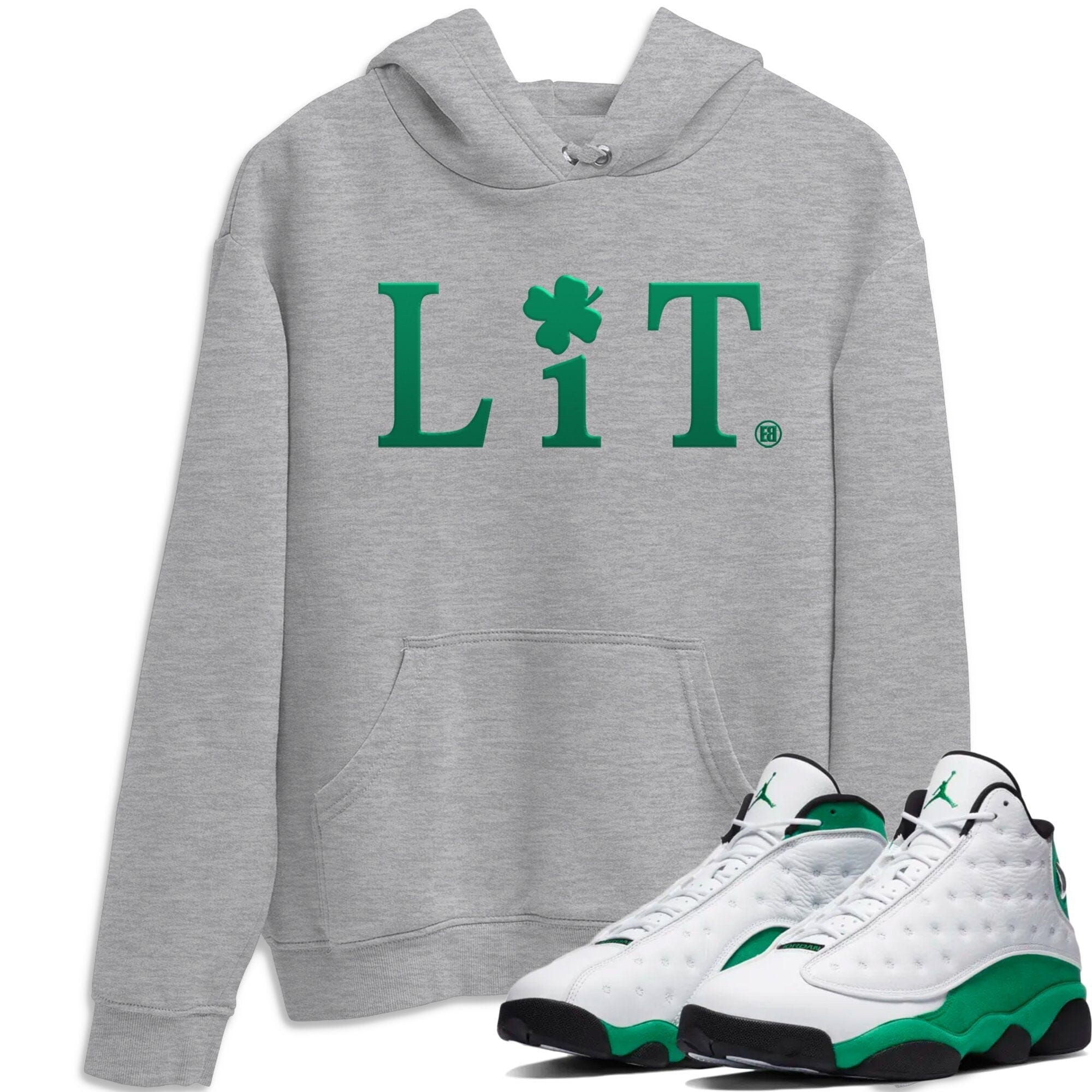 Lit Unisex Tops - Air Jordan 13 Lucky Green