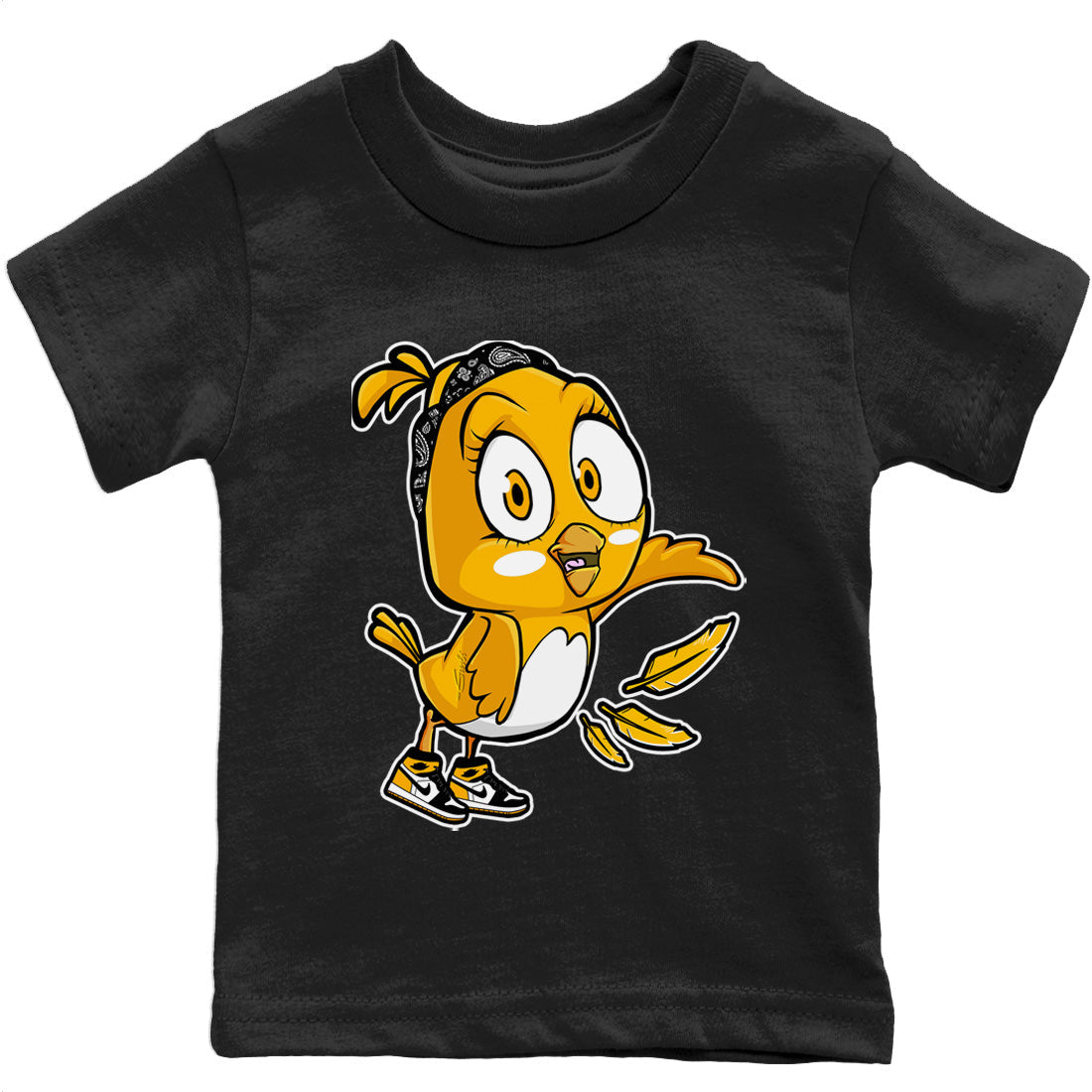 Little Birds Kids Tops - Air Jordan 1 Yellow Toe