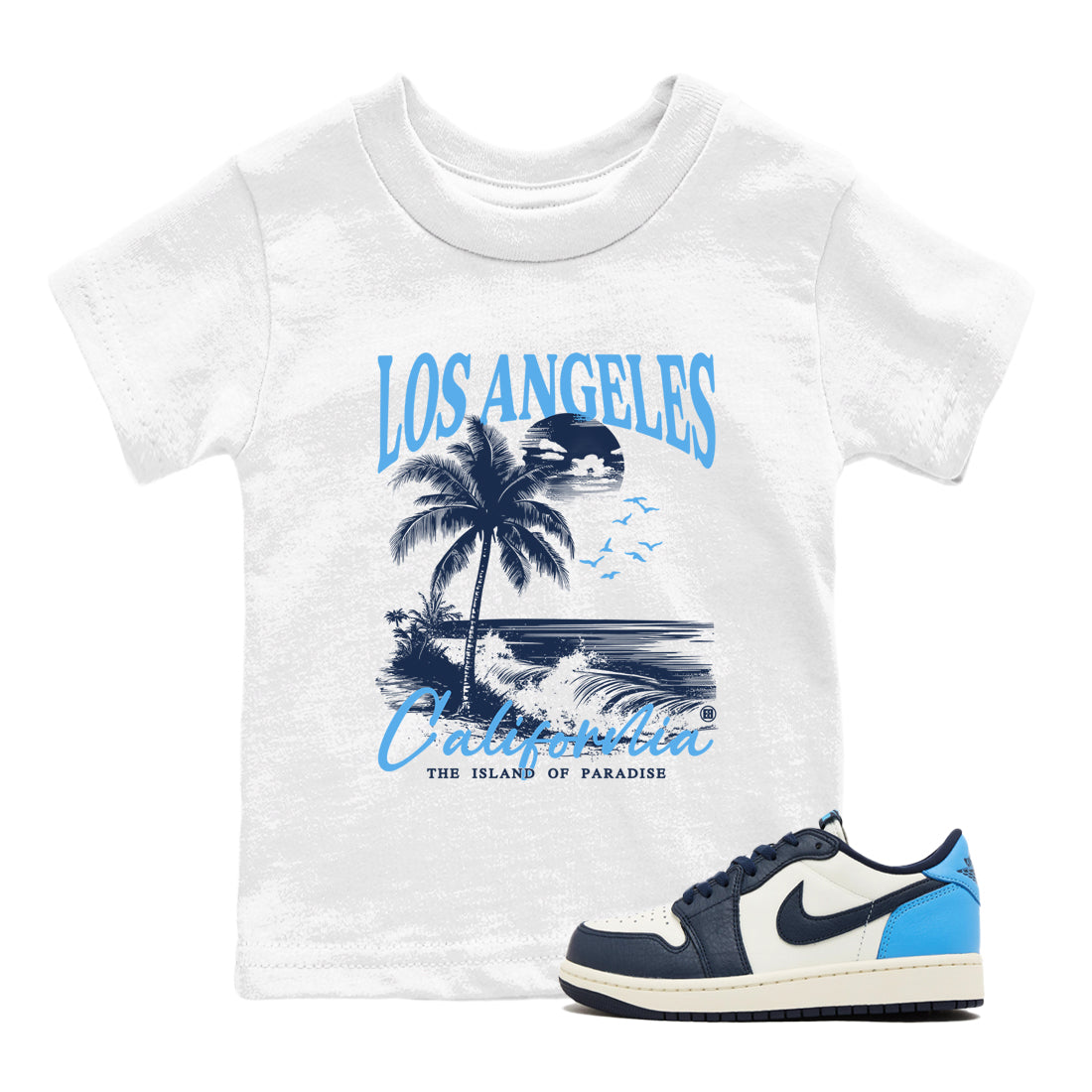 Los Angeles California snkmatch Tees Kids - Air Jordan 1 Obsidian