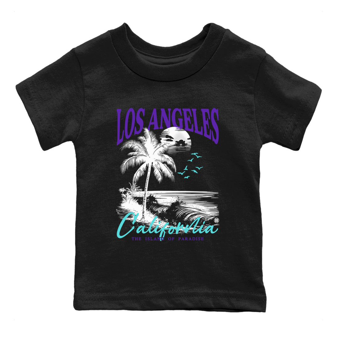 Los Angeles California snkmatch Tees Kids - Air Jordan 5 Grape