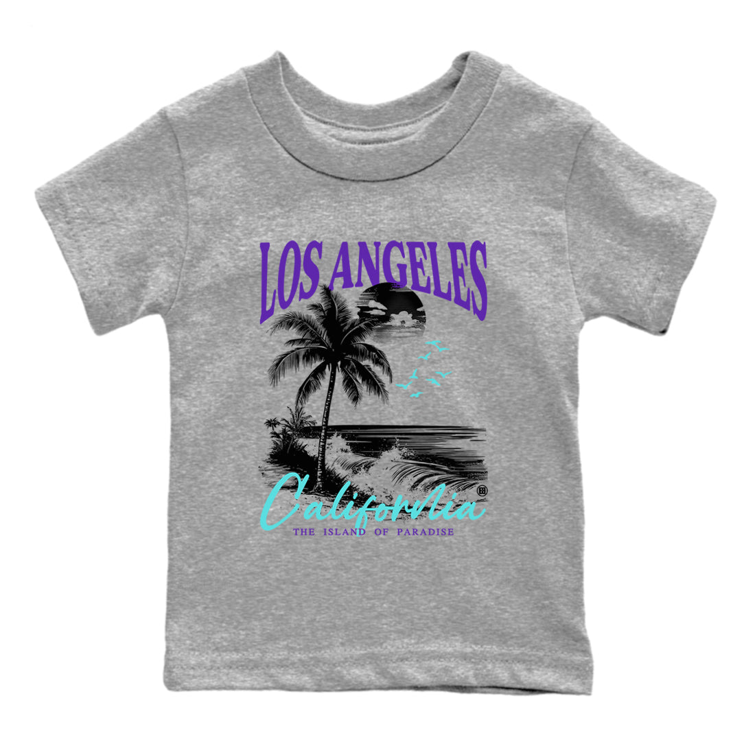 Los Angeles California snkmatch Tees Kids - Air Jordan 5 Grape