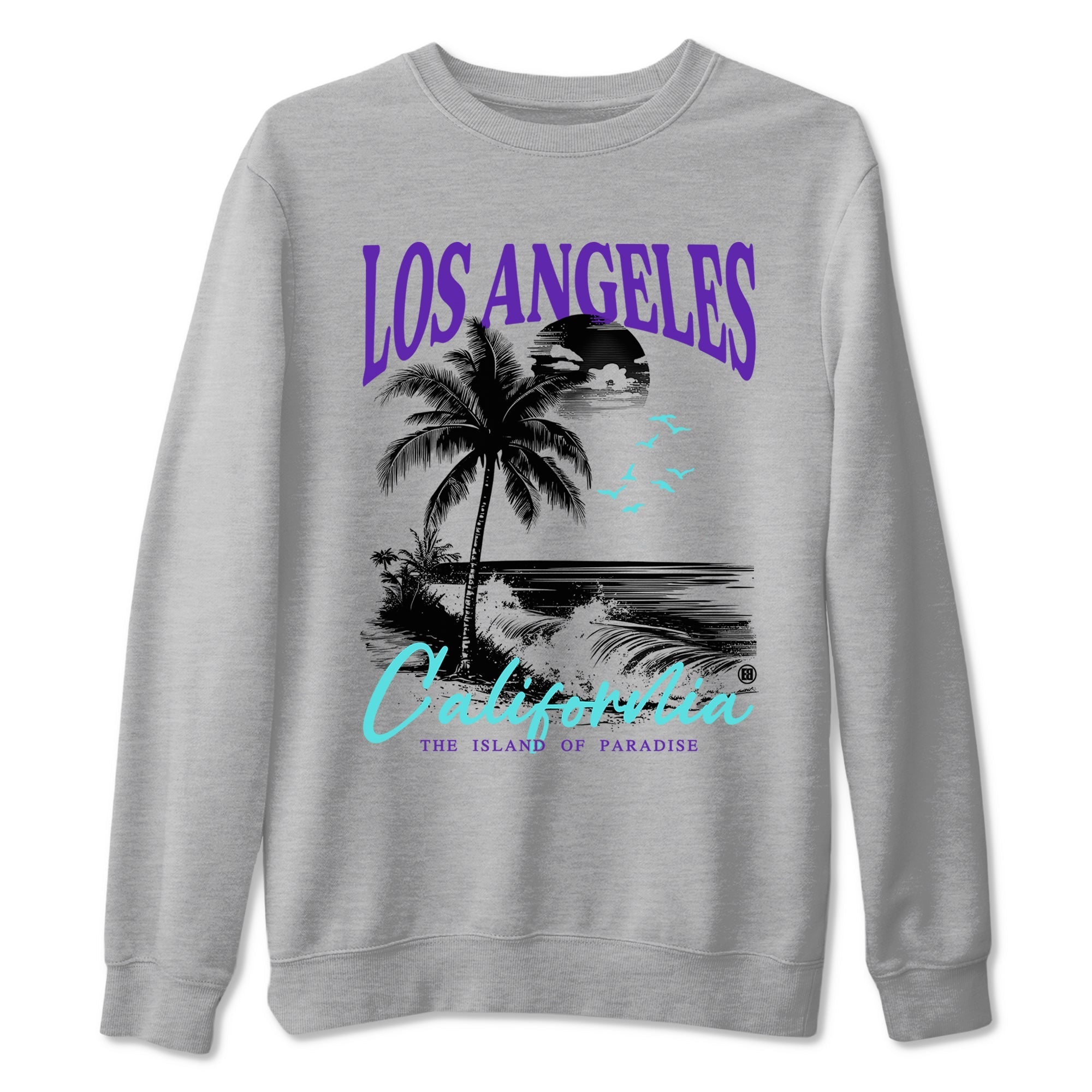 Los Angeles California snkmatch Tees - Air Jordan 5 Grape