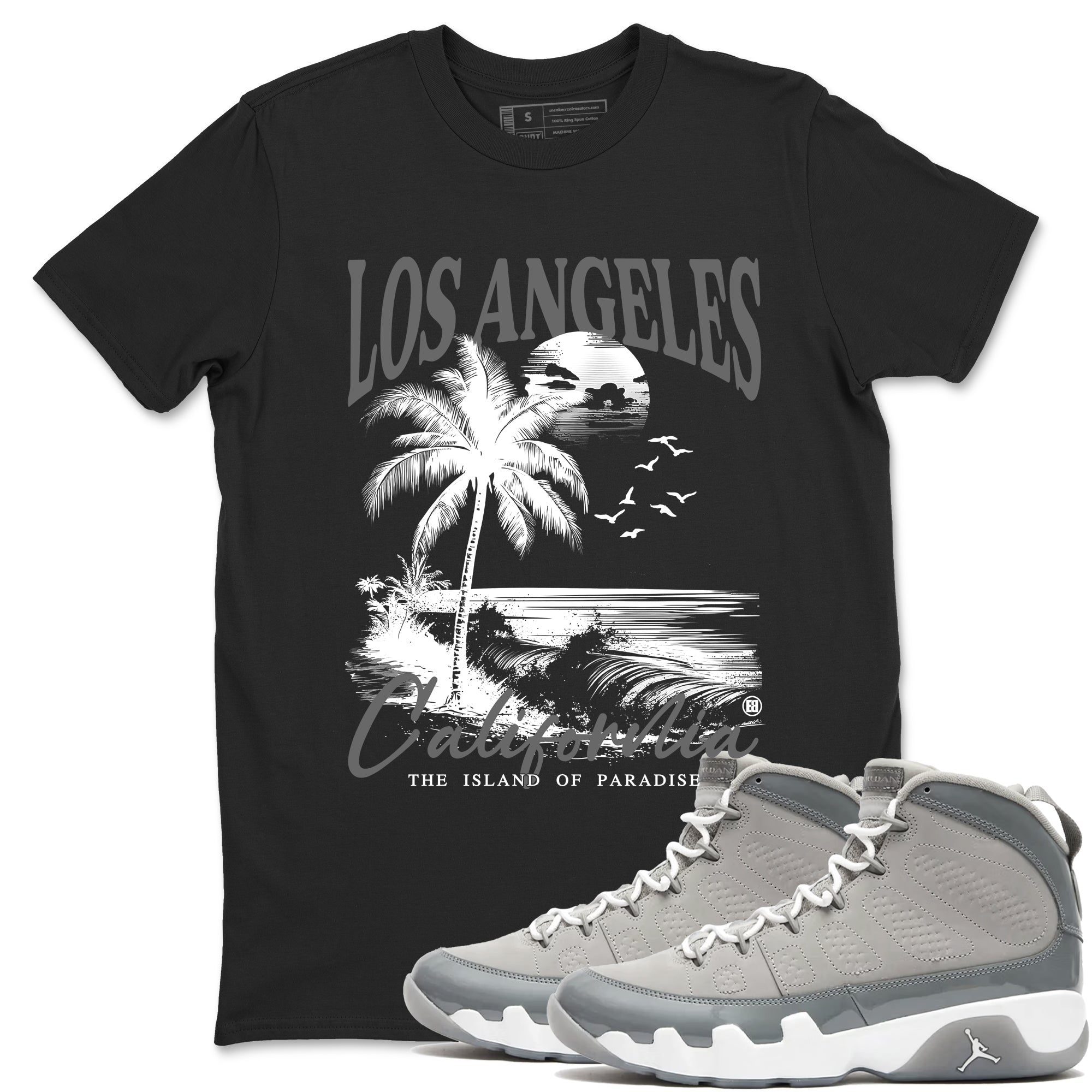 Los Angeles California snkmatch Tees - Air Jordan 9 Cool Grey