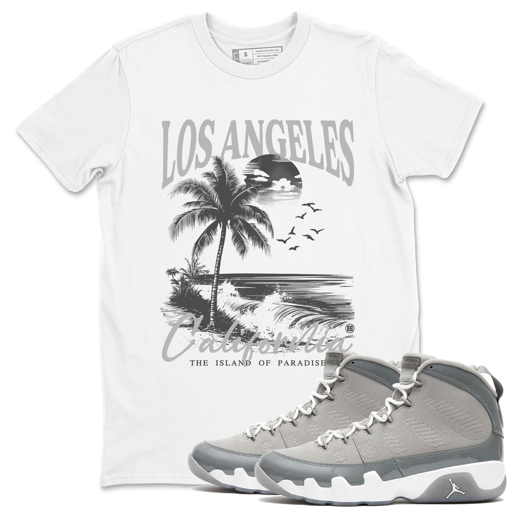 Los Angeles California snkmatch Tees - Air Jordan 9 Cool Grey