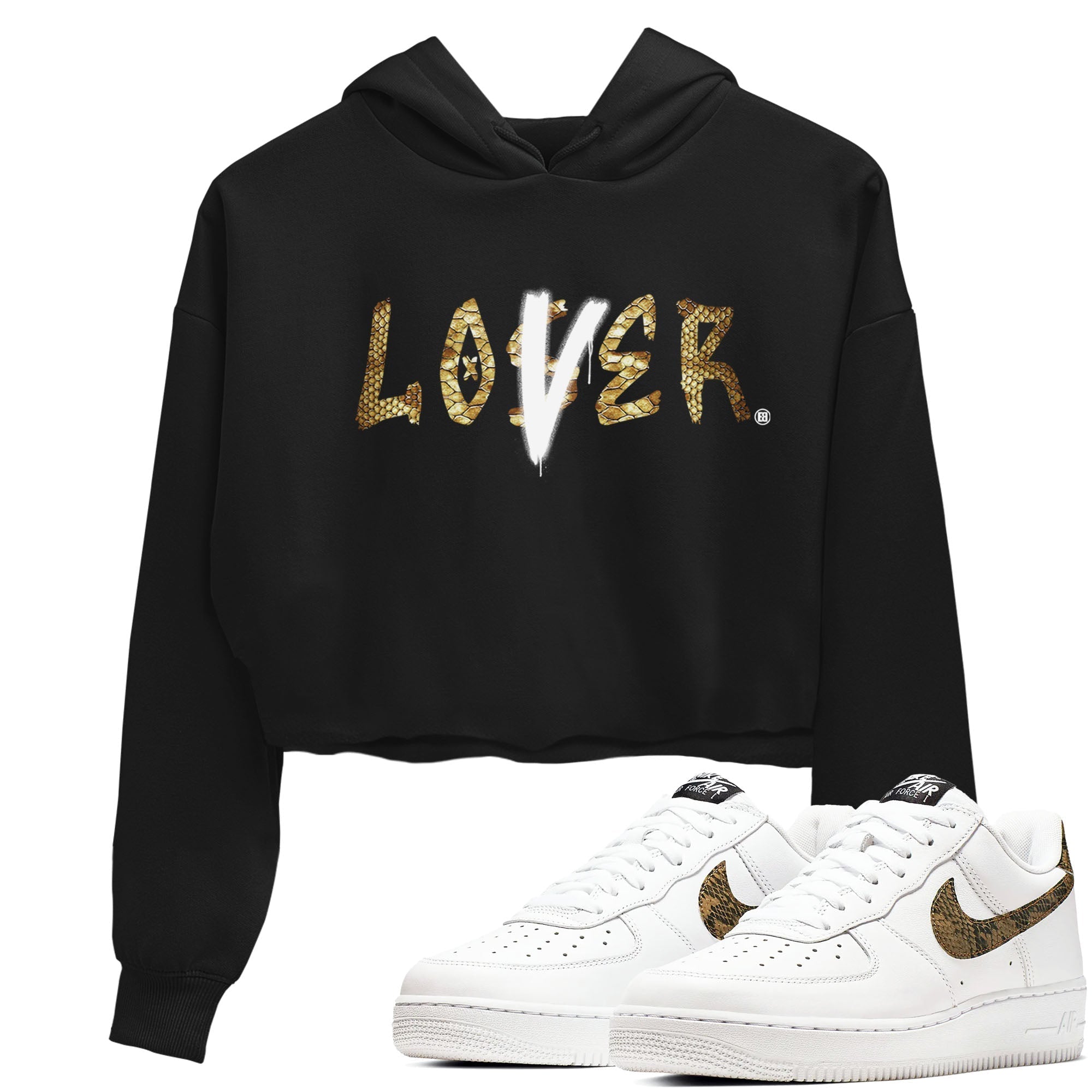 Loser Lover snkmatch Women's Top - Air Force 1 Ivory Snake