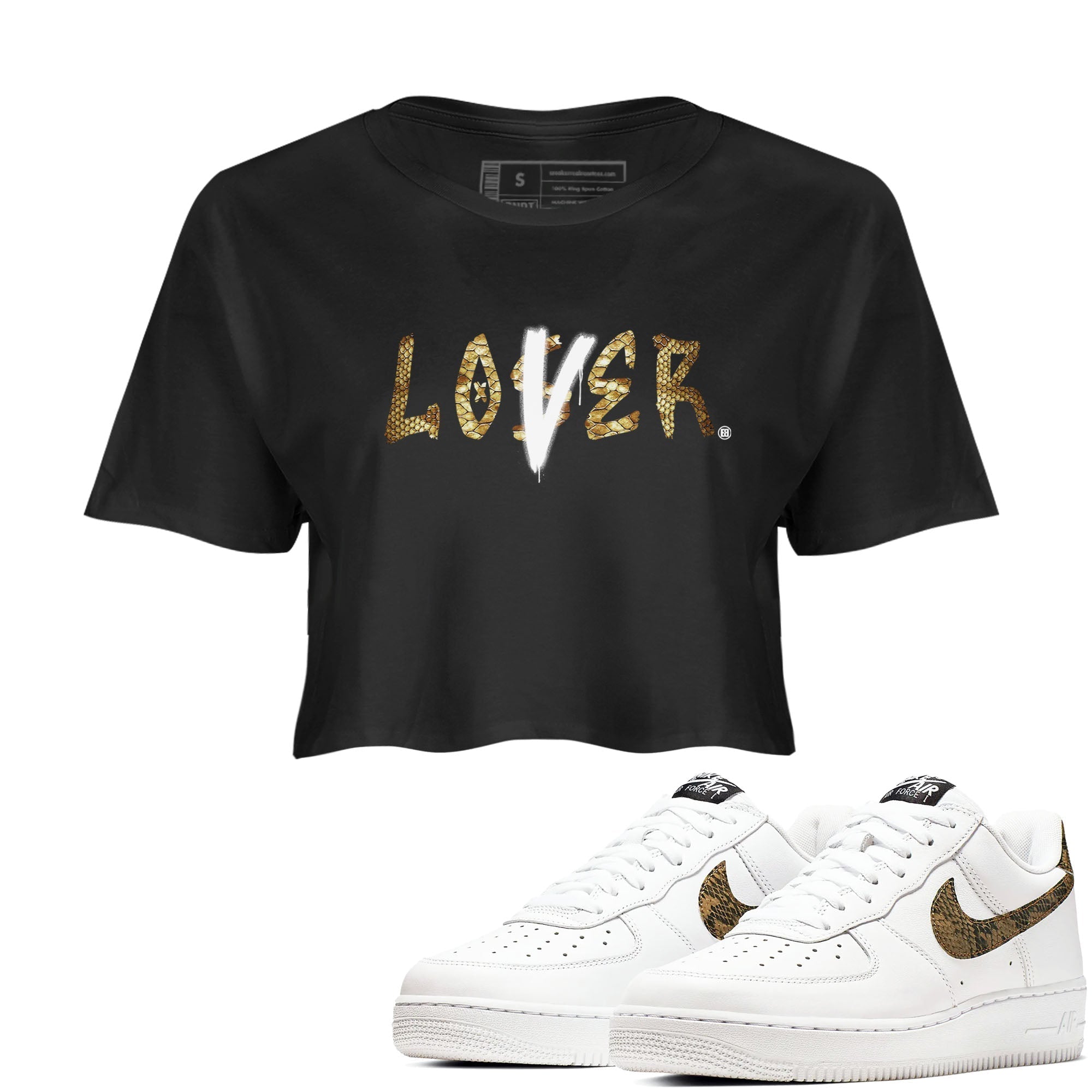 Loser Lover snkmatch Women's Top - Air Force 1 Ivory Snake